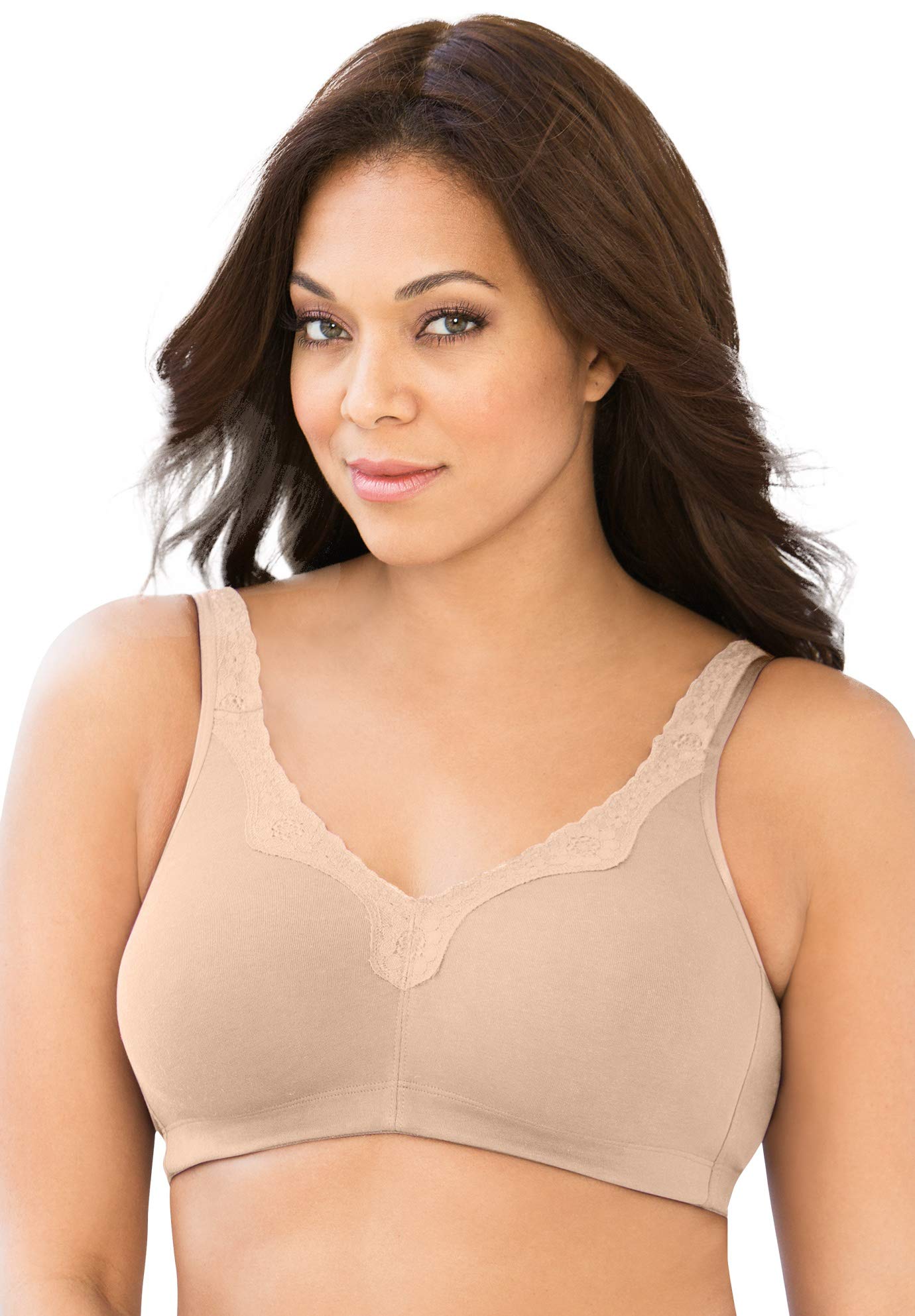 Catherine's Women's Plus Size Cotton Comfort Wireless Bra - Soft Support for Everyday Wear, Workouts & Relaxation