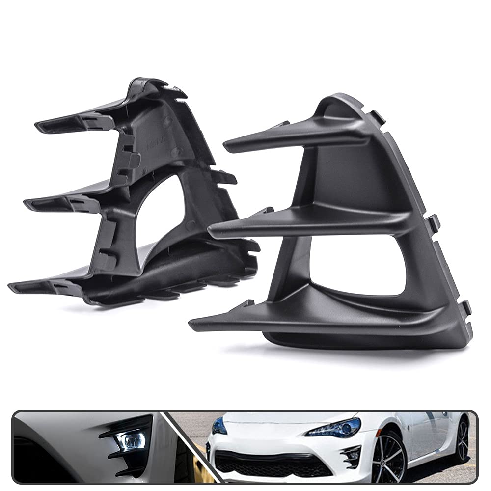 2017-2020 Toyota GT86 White LED Fog Lights & DRL Daytime Running Lights - OEM Style Fog Lamp Bezel Cover - Upgrade for Better Visibility in Rain, Fog & Night Driving