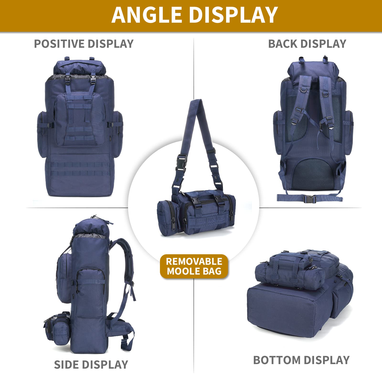 Tactical Military Backpack MOLLE Assault Pack - Durable Outdoor Hiking Camping Backpack for Men - Perfect for Hiking, Travel, and Survival Gear