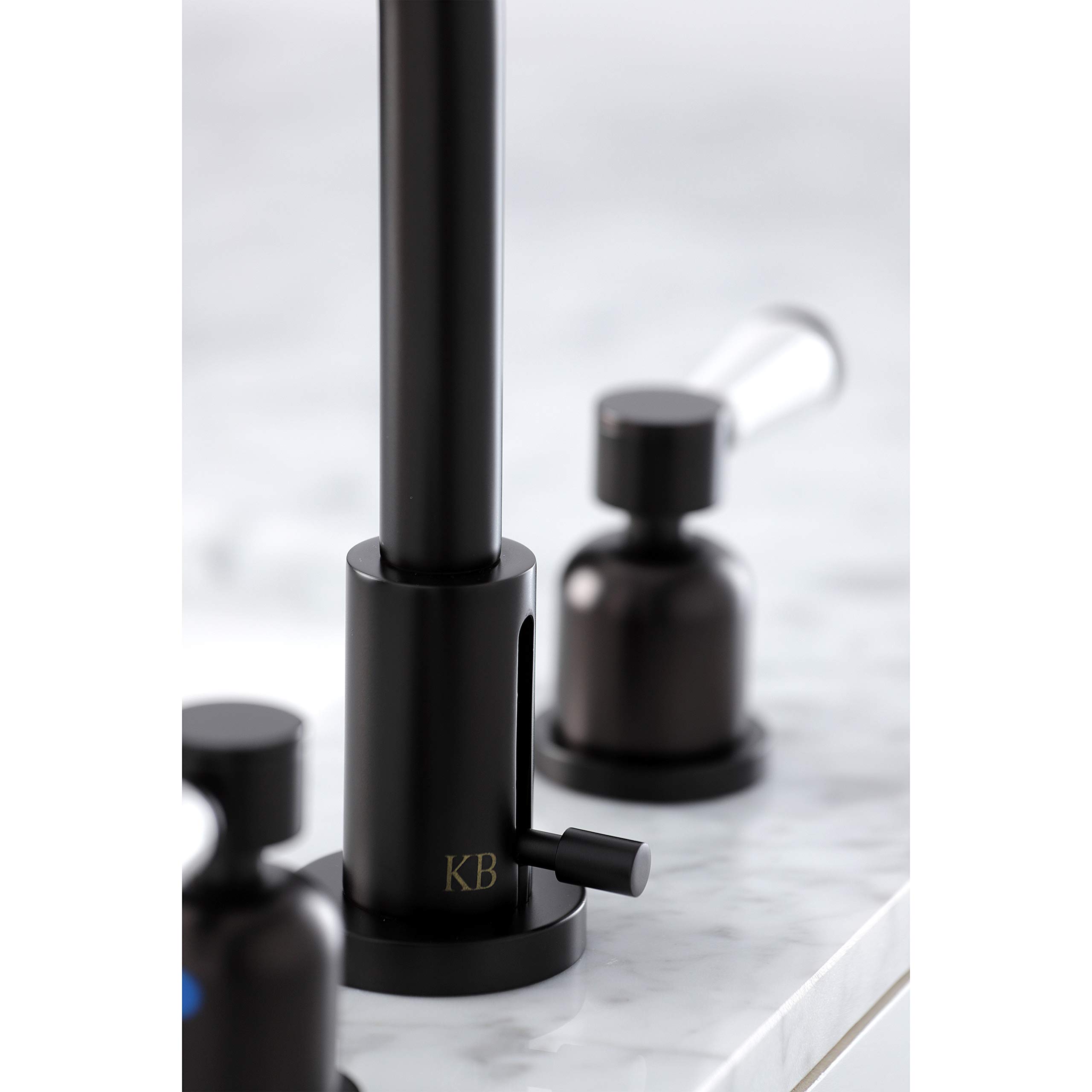 Kingston Brass FSC8935DPL Paris Widespread Bathroom Faucet - Oil Rubbed Bronze Finish, 11.06 x 6.81 x 9.5 Inches - Perfect for Modern Bathroom Vanities and Powder Rooms