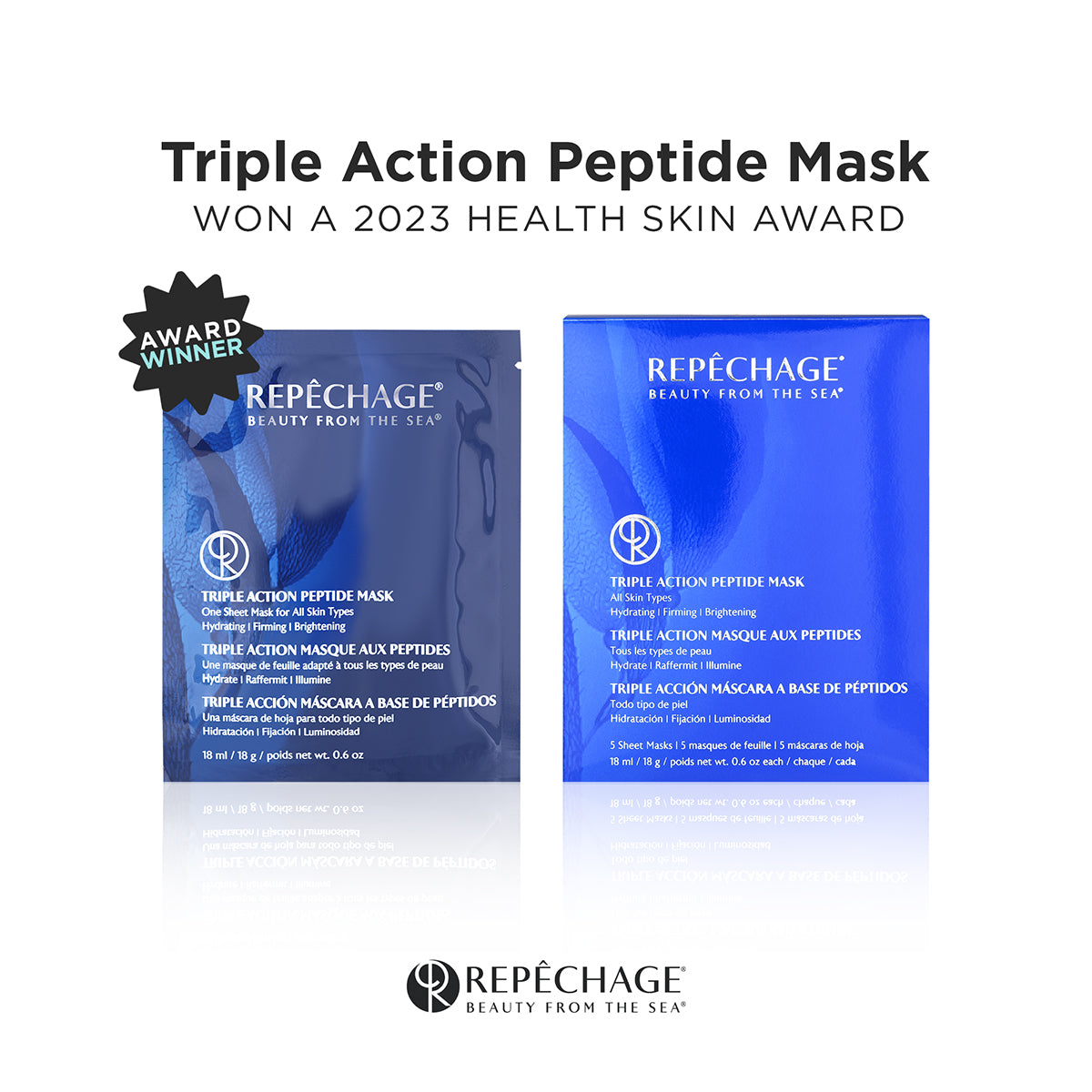 Triple Action Peptide Face Mask - Anti-Aging, Hydrating & Firming Treatment for Glowing Skin | Perfect for Night Routine & Spa Days