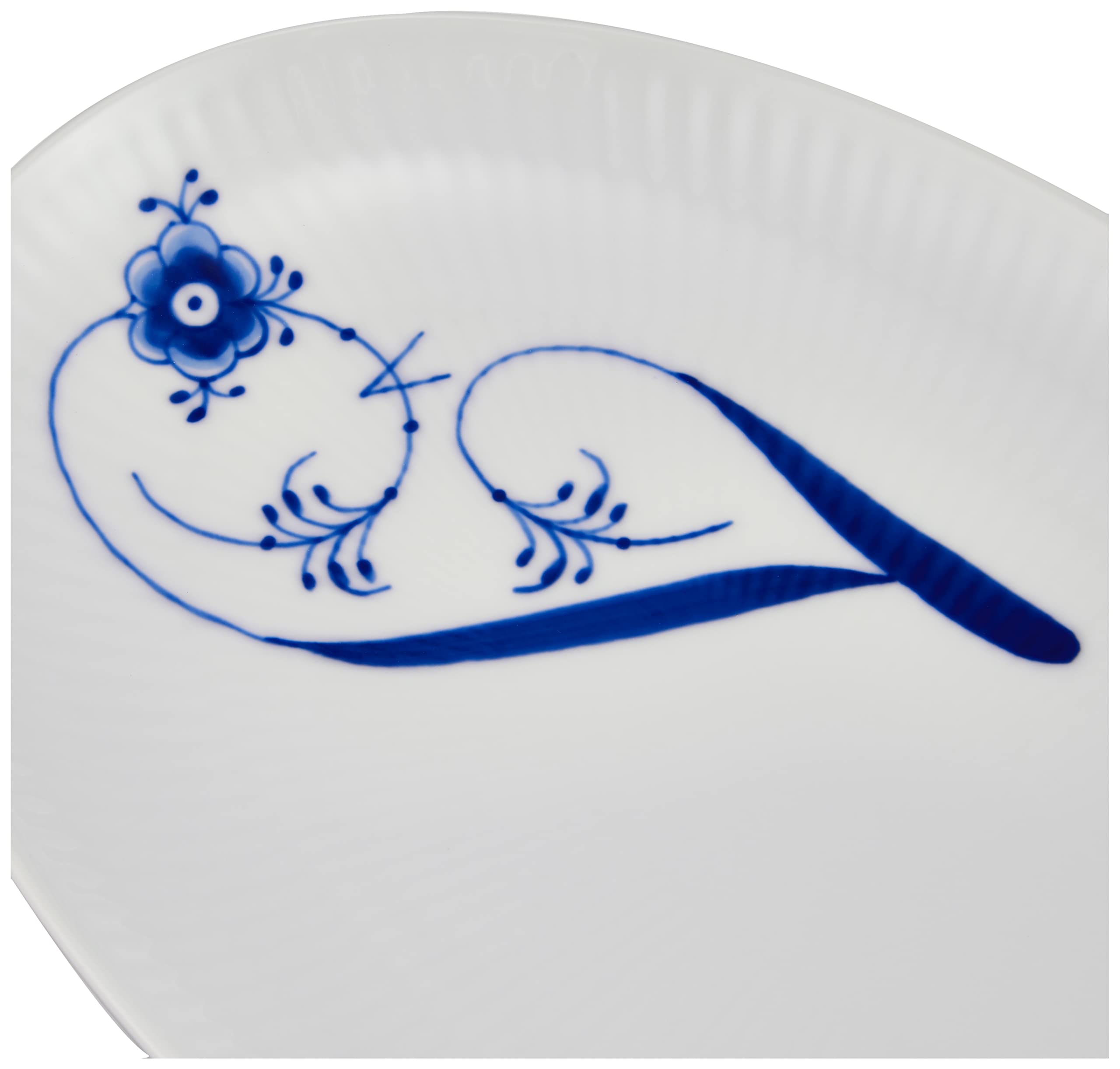 Royal Copenhagen 1028178 Blue Fluted Plain Alphabet Plate 
