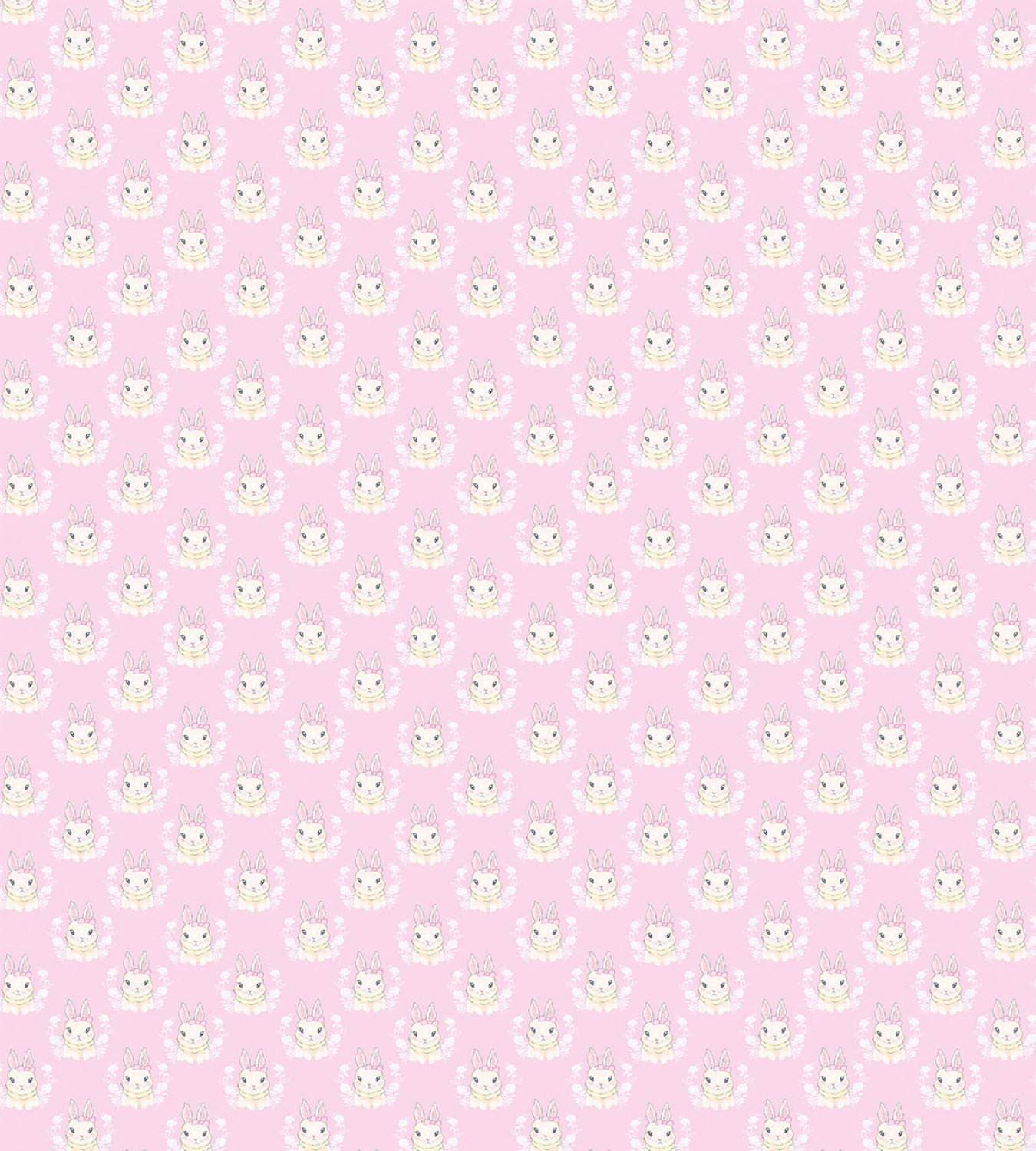 Ambesonne Easter Bunny Duvet Cover Set - Floral Spring Rabbit with Ribbons Design in Soft Pink Tones, 3-Piece Queen Size Bedding Set with 2 Pillow Shams (Rose Champagne) | Perfect for Spring Decor, Easter Gift, and Cozy Bedroom Makeover