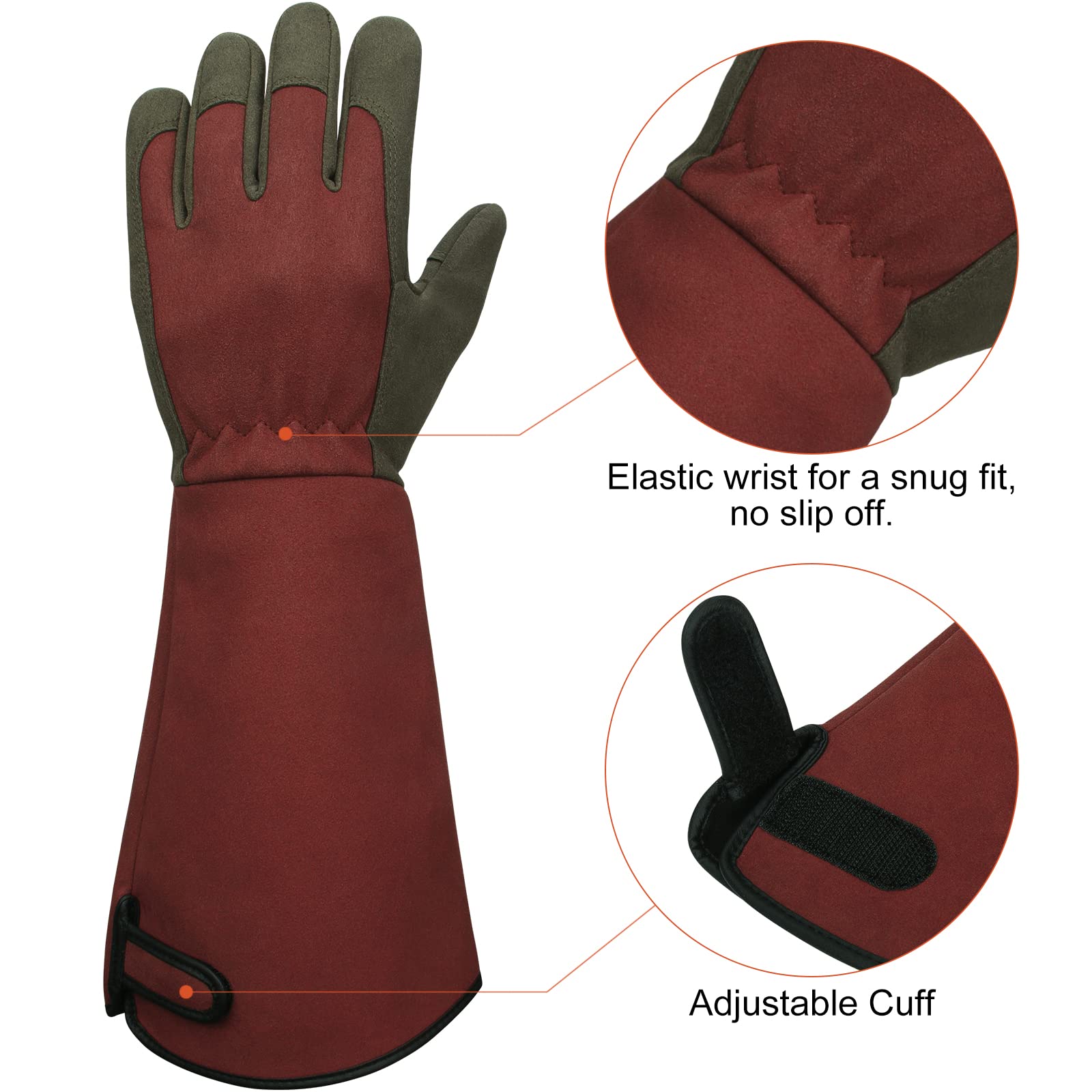 BARST Long Gardening Gloves - Thorn Proof Rose Pruning Gloves for Bushes & Cacti - Durable Protection for Gardeners - Perfect Gift for Plant Lovers | Ideal for Landscaping, Flower Arranging & Outdoor Work