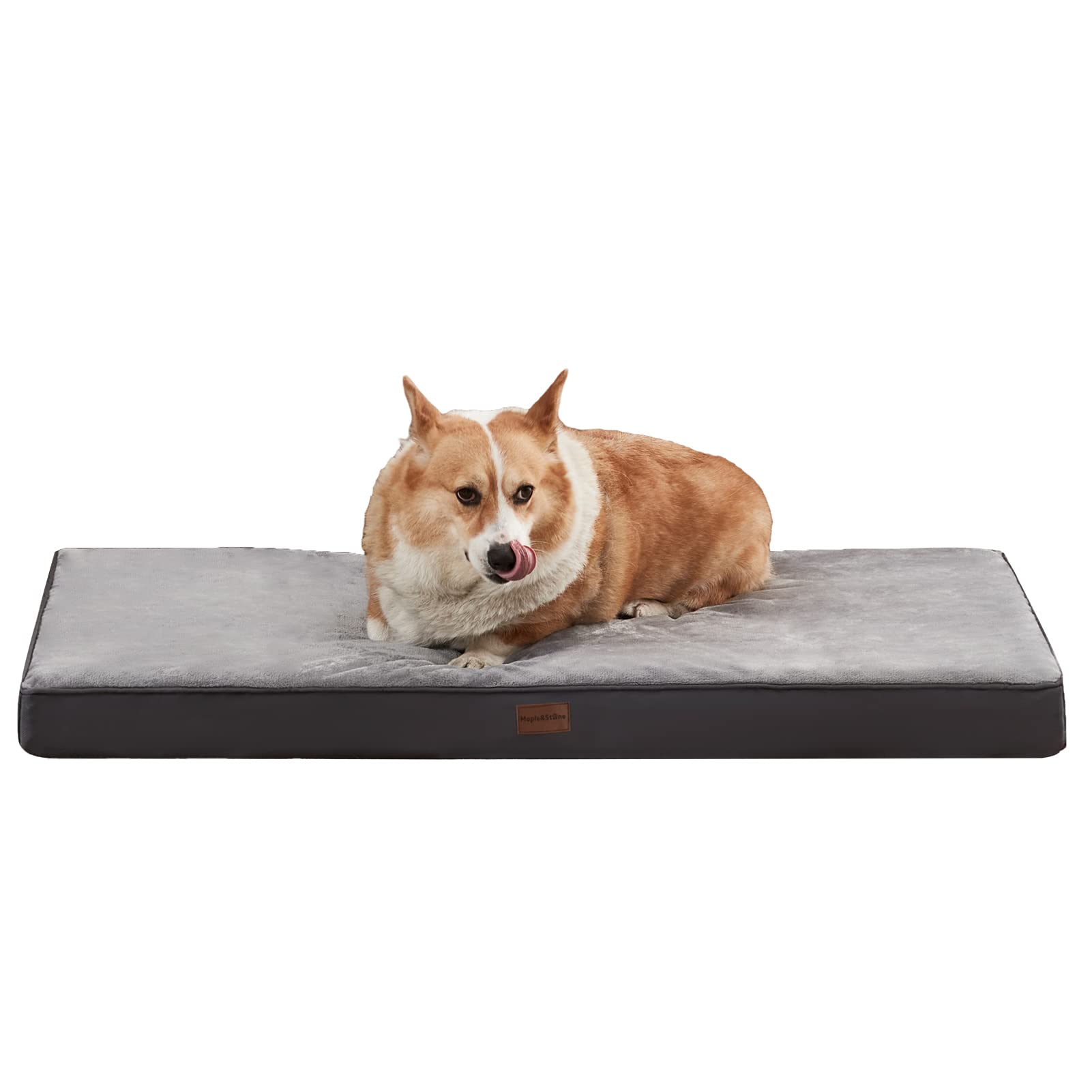 Orthopedic Foam Dog Bed for Small, Medium, Large & XL Dogs - Plush Sherpa Fleece & Flannel Fabric - Supportive Pet Bed for Arthritis, Joint Pain Relief - Perfect for Living Room, Bedroom or Crate