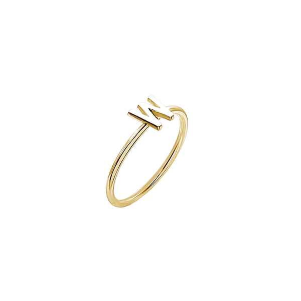 Amare Wear Initial Stackable Rings 14K Gold - Personalized Name Rings for Women, Dainty Layering Rings, Minimalist Jewelry Gift | Perfect for Everyday Wear, Stacking & Special Occasions