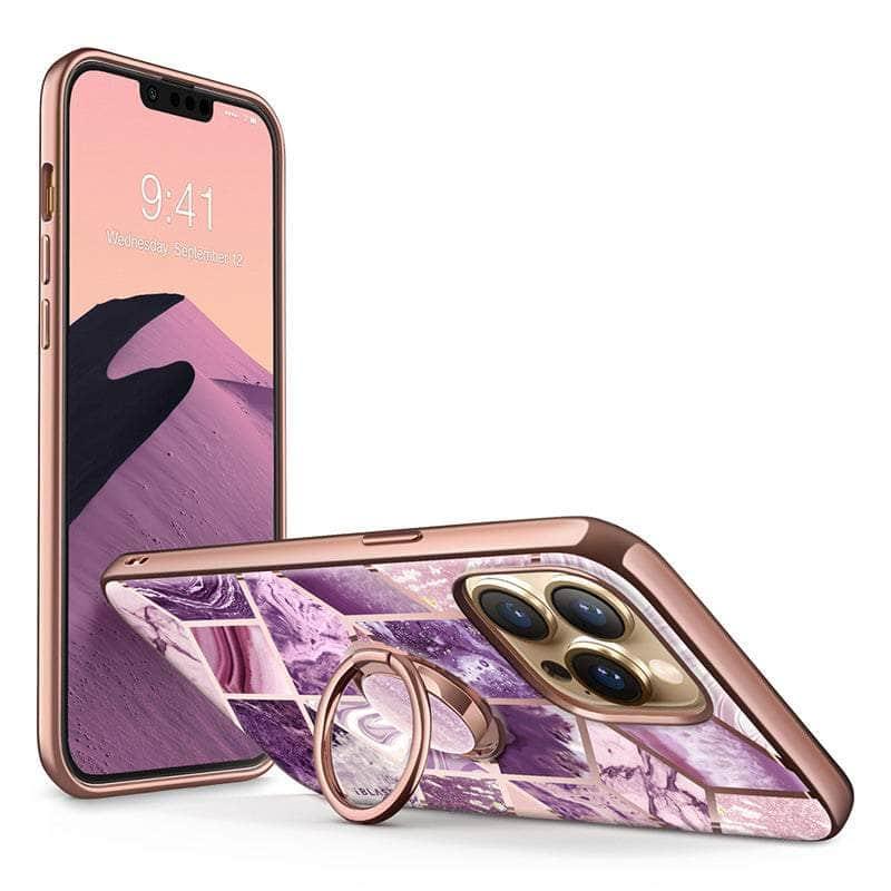 iPhone 13 Pro Max Case with Ring Holder - BLASON Cosmo Snap Marble Design | Slim Protective Cover for Women & Men | Perfect for Work, Travel & Everyday Use