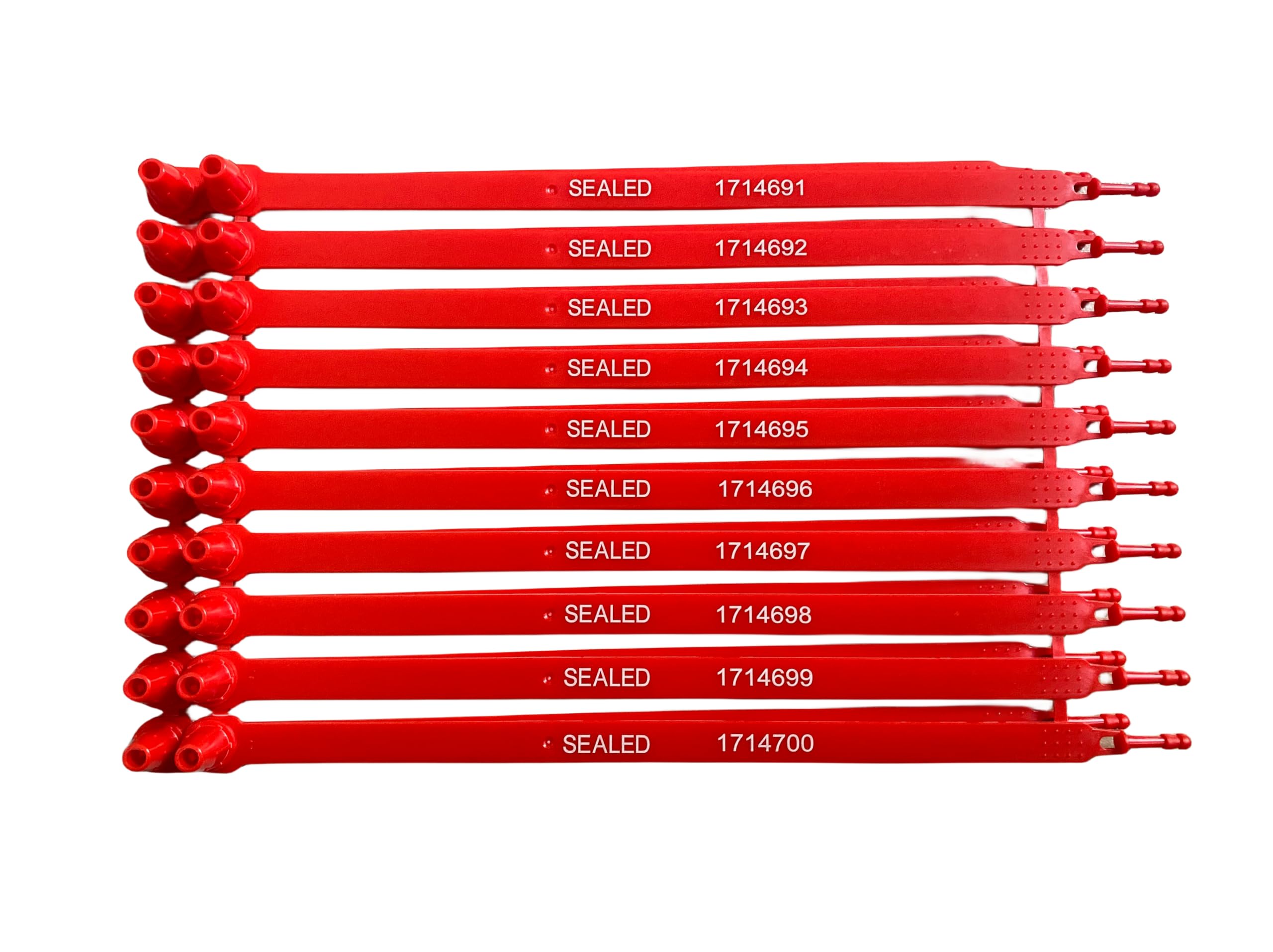 1000 Red Plastic Truck Door Security Seals - Heavy Duty Shipping Seals for Trailers, Cargo Containers & Logistics | Tamper-Proof & Waterproof | Ideal for Transport, Warehousing & Supply Chain Security