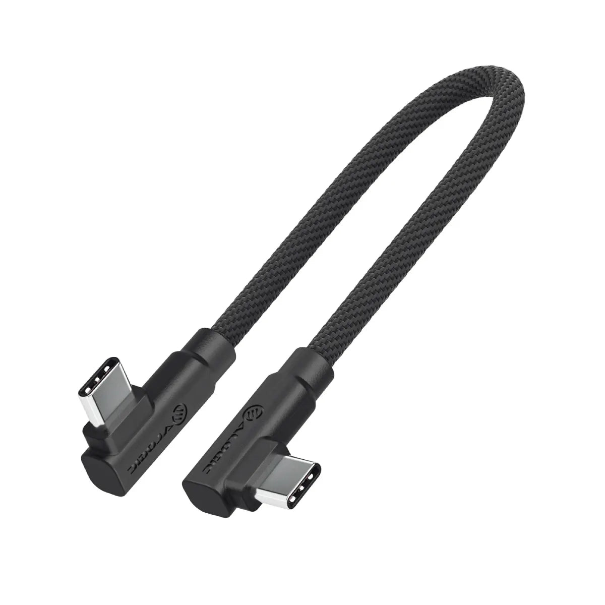 25cm Right Angle USB C to Right Angle USB C Cable - Fast Charging & Data Sync - Perfect for Gaming, VR Headsets & Tight Spaces