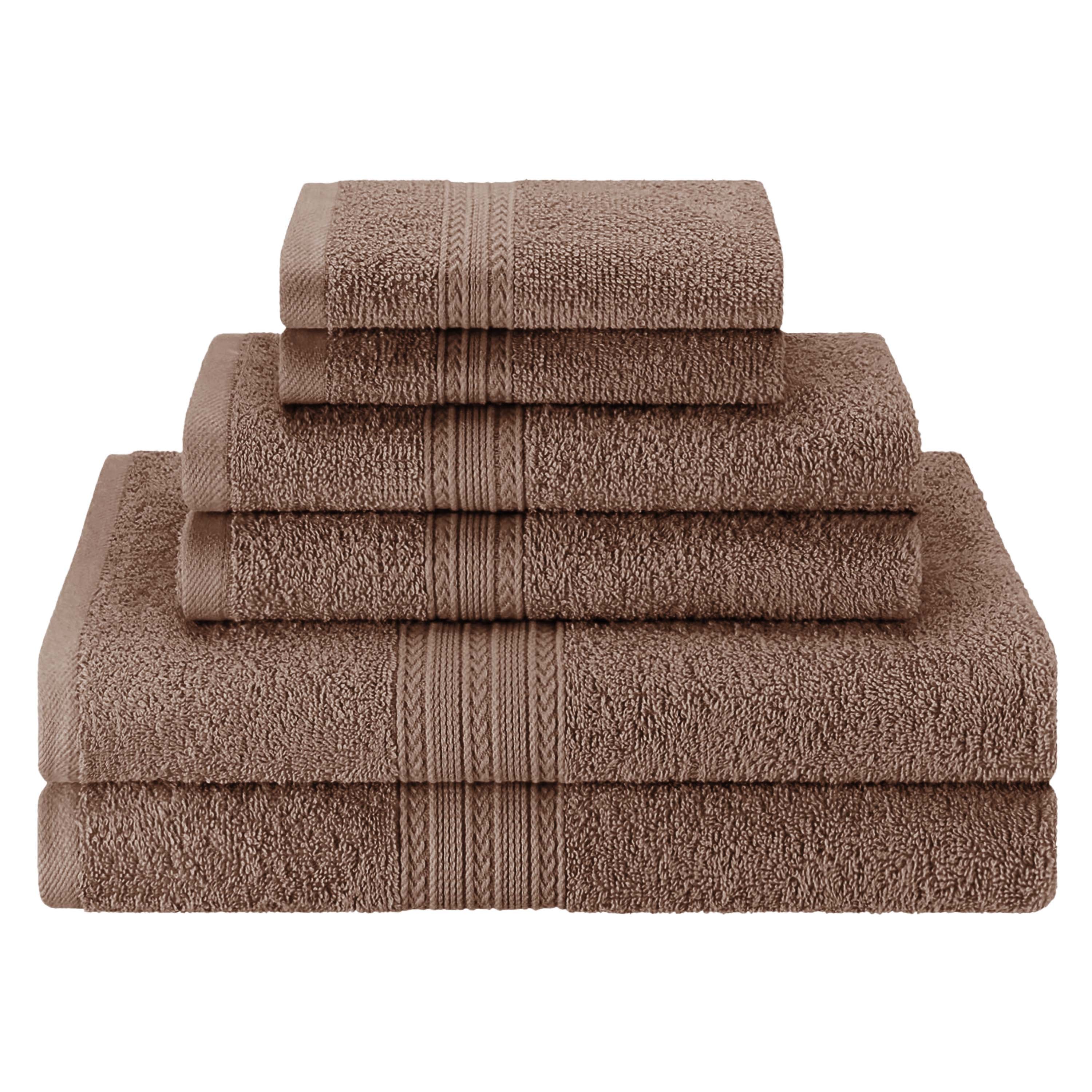 Premium 6-Piece Eco-Friendly Cotton Ring Spun Bath Towel Set - Soft, Absorbent & Sustainable for Spa, Gym, and Luxury Bathroom Use
