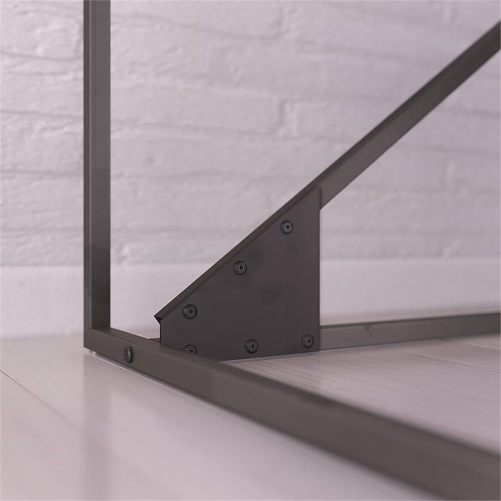 Atlin Designs 62W Rustic Gray Industrial Desk - Heavy Duty Metal Office Desk for Home & Workspace - Perfect for Modern Farmhouse, Loft & Industrial Decor