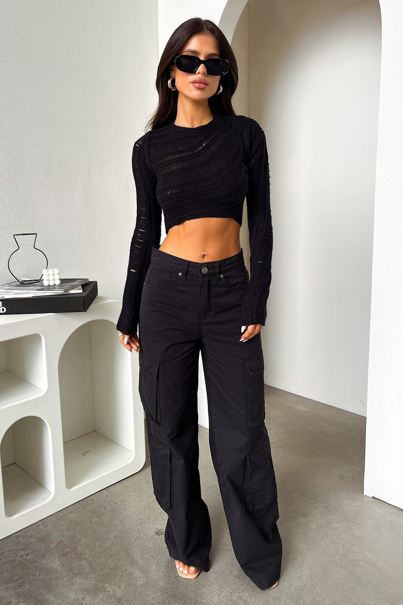 Alyssa Cargo Pants for Women - Stylish Black Tactical Pants with Multiple Pockets | Perfect for Hiking, Travel & Outdoor Adventures