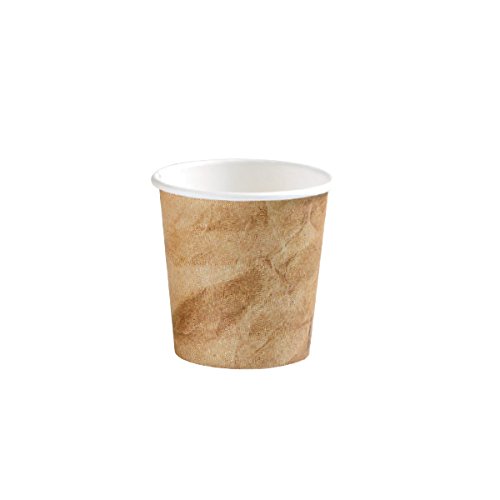 Eco-Friendly Marbled Brown Paper Hot Drink Cups 4 oz (3000 Count) - Perfect for Coffee, Tea, and Hot Chocolate at Cafés, Offices, and Events
