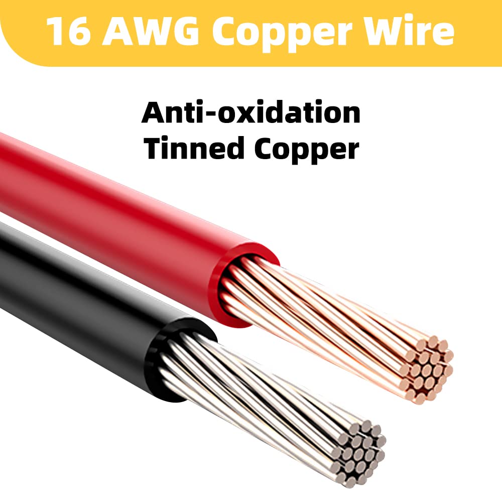10 Pack 16 AWG 2 Pin Waterproof Electrical Connectors Kit - Automotive Wire Terminals with Heat Shrink Tubing for Car, Motorcycle, Boat Wiring - Weatherproof Electrical Connections for Harsh Environments