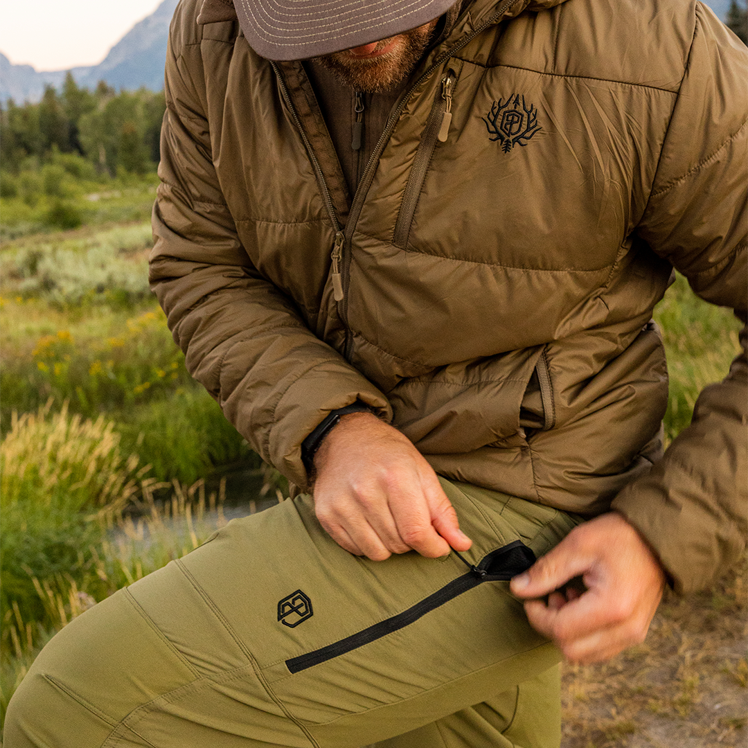 Men's Frontier Pant - Deep Moss Green Outdoor Hiking & Camping Trousers for Adventure & Travel