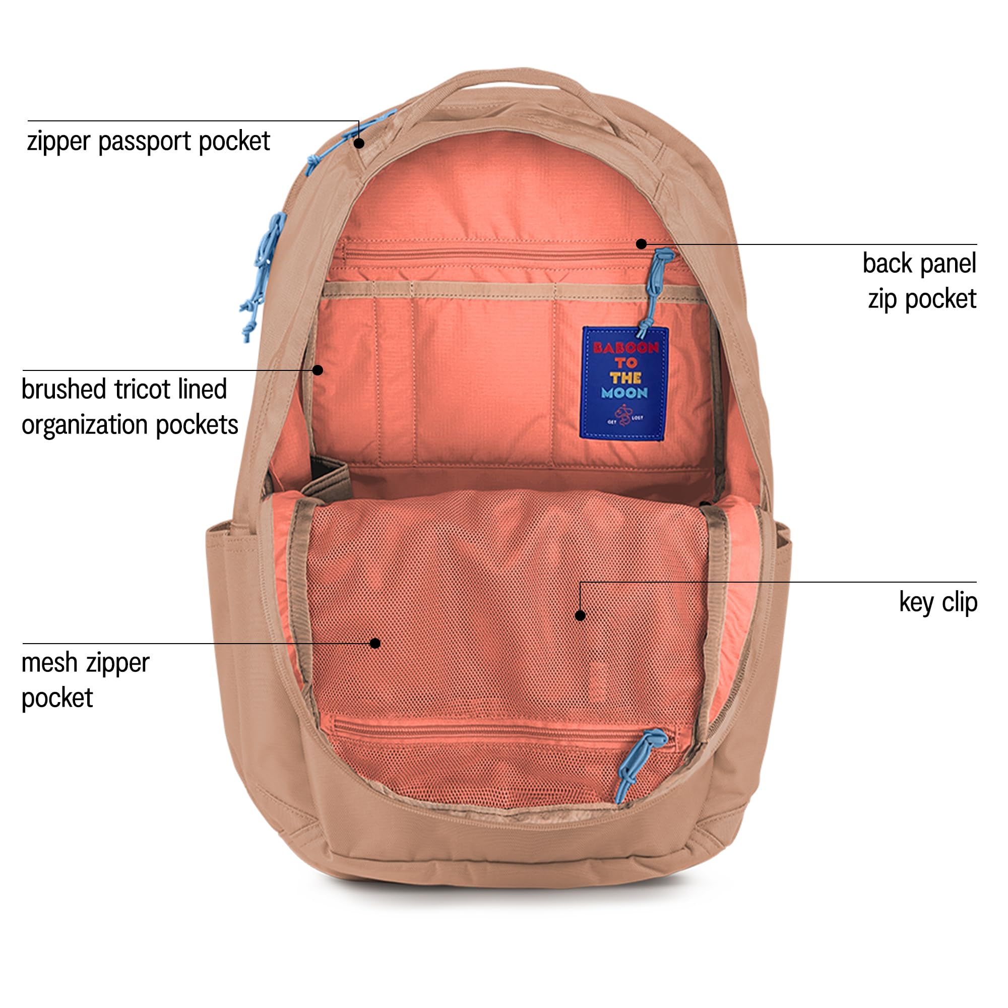 Baboon to the Moon City Backpack - Water-Resistant 16