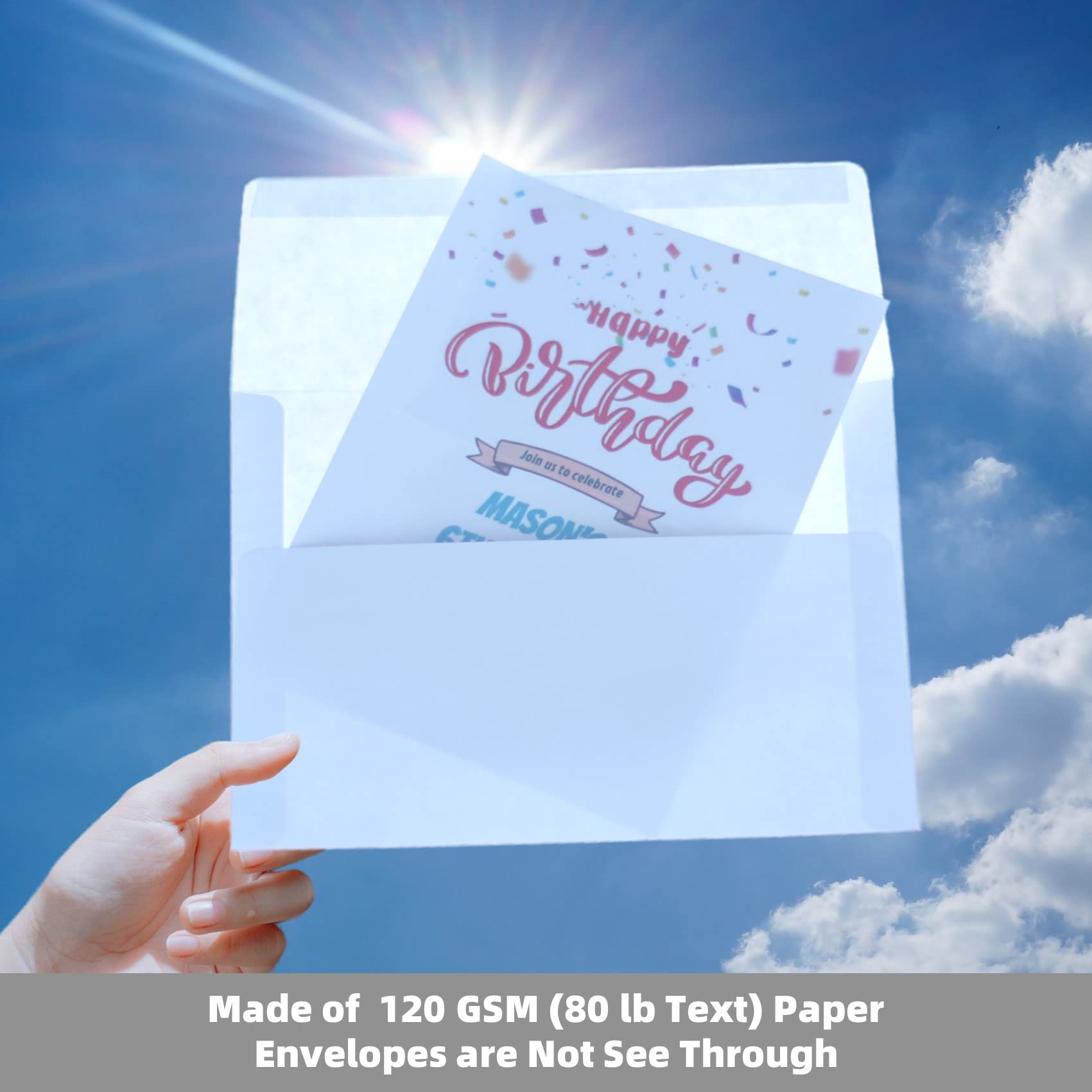 18-Pack White 5x7 Self Seal A7 Envelopes - Mailing Envelopes for Invitations, Cards, Letters, Photos, Thank You Cards & Weddings - Perfect for Business Correspondence, Greeting Cards and Event Invitations