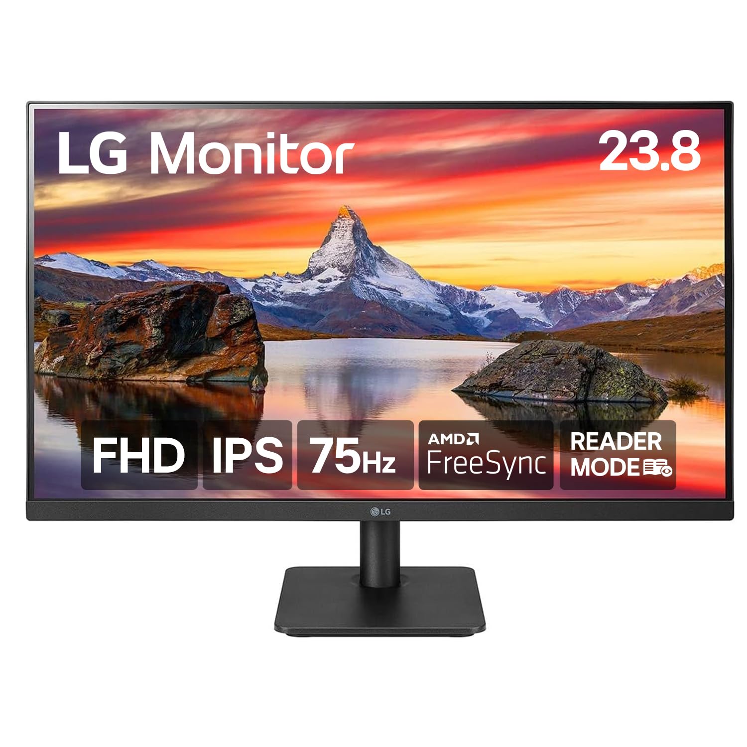 LG 24MP40A-C 24 Inch Full HD IPS Monitor - 1920x1080 Resolution, 5ms Response, 75Hz Refresh Rate, AMD FreeSync, OnScreen Control - Charcoal Grey - Perfect for Home Office, Gaming & Multimedia Entertainment