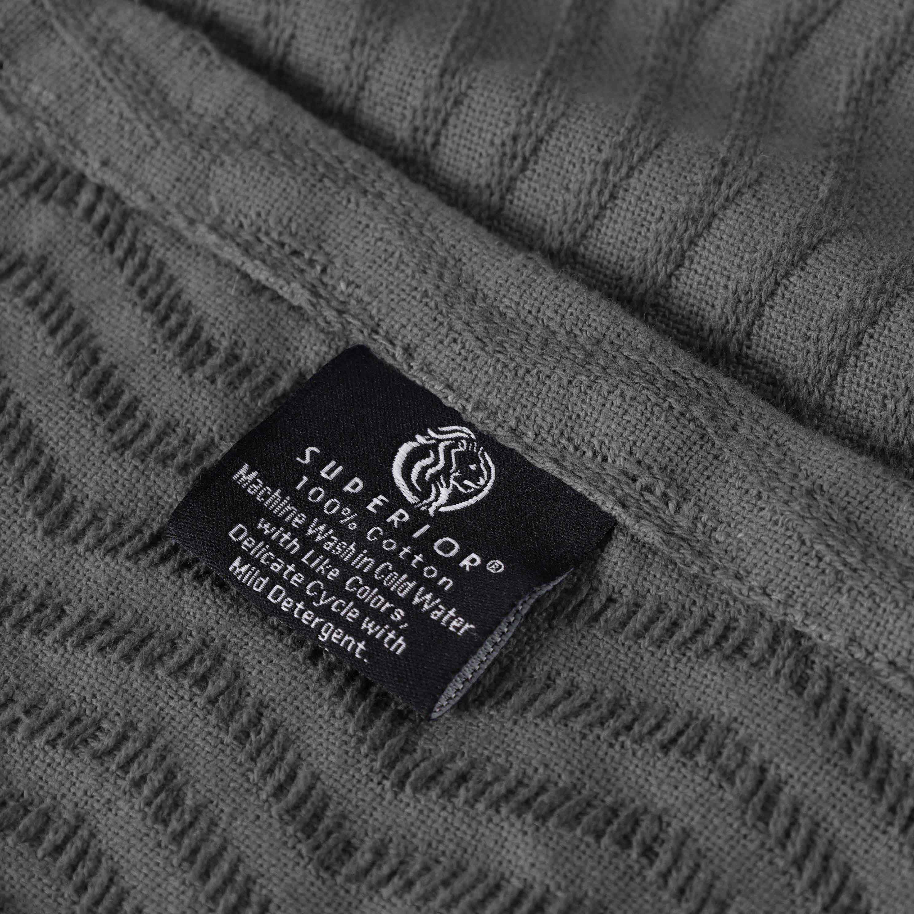 Jena Cotton Textured Chevron Lightweight Woven Blanket - Soft & Breathable Throw for Sofa, Bed & Outdoor Use - Cozy Home Decor & Picnic Essential