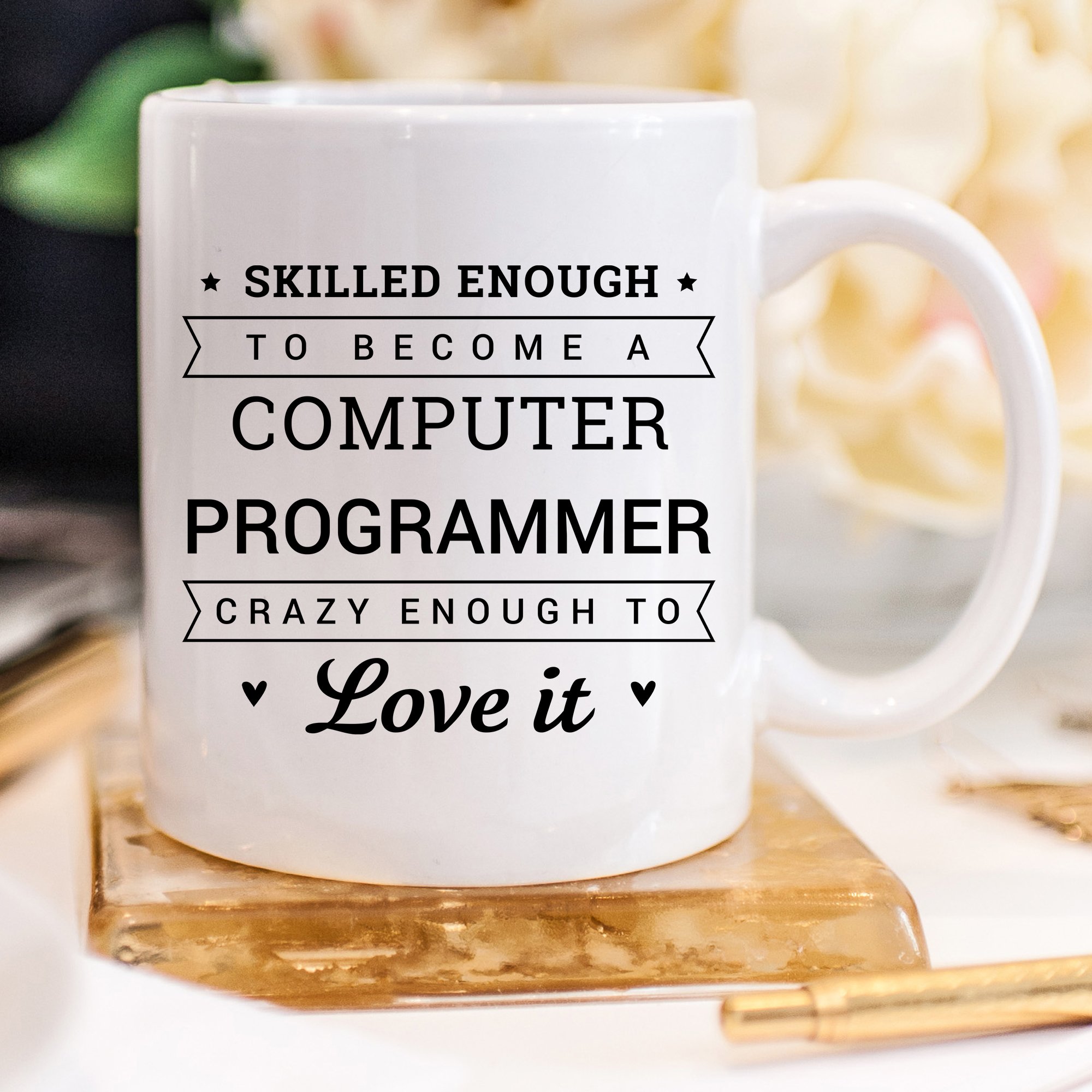 Funny Computer Programmer Coffee Mug - 11oz Ceramic Cup with Humorous Coding Quotes - Perfect Gift for Software Developers, Engineers & Tech Nerds - Great for Office, Home or Coding Marathons