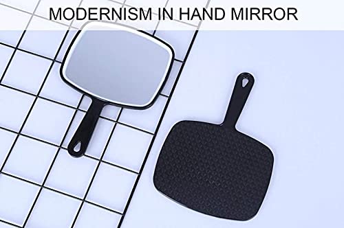 Professional Handheld Mirror for Salon & Barbers - Black Hairdressing Paddle Mirror - Perfect for Styling, Cutting & Hair Care at Home or Salon