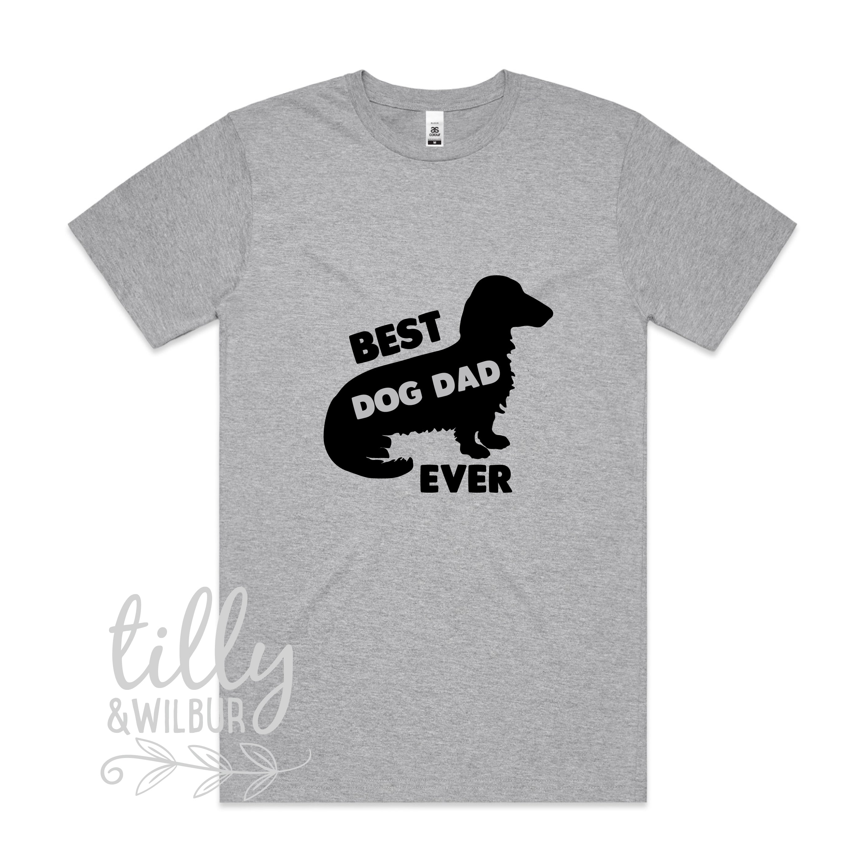 Best Dog Dad Ever Dachshund T-Shirt for Men - Funny Wiener Dog Lover Gift for Father's Day & Pet Owners