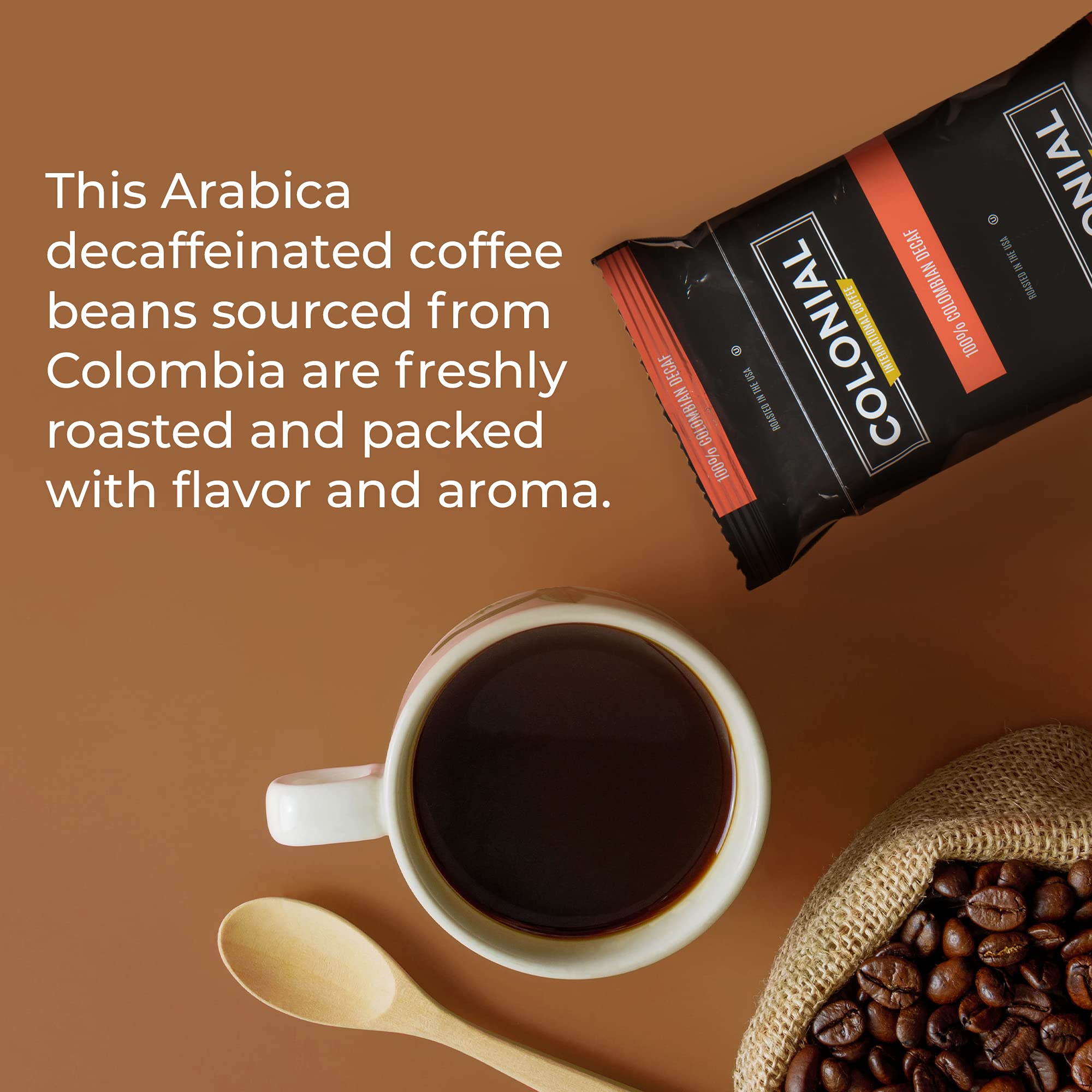 Premium Decaf Colombian Medium Roast Coffee Packets - 2.5 oz Pre-Ground Coffee Bags (Pack of 100) for Drip Coffee Makers - Perfect for Offices, Restaurants & Home Brewing