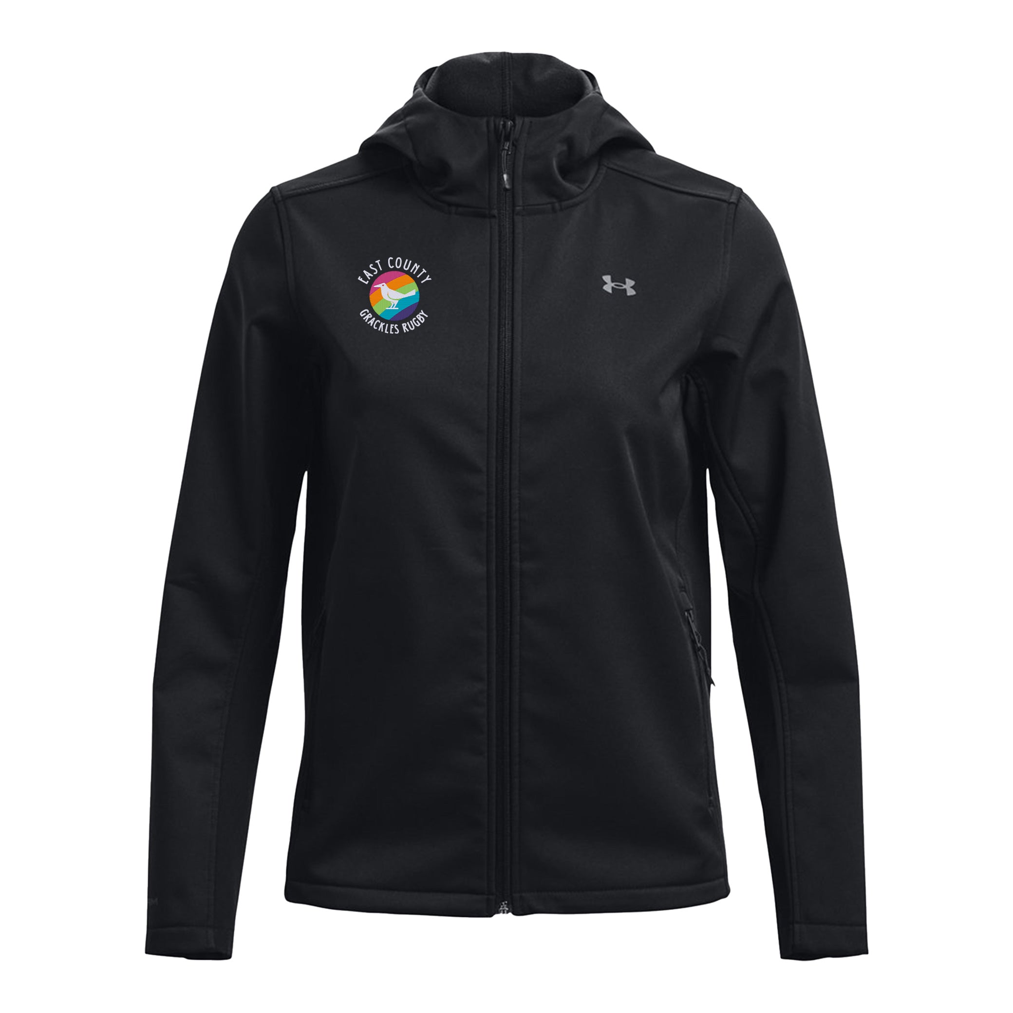 East Co. Grackles UA Women's Lightweight Water-Resistant Hooded Jacket - Perfect for Outdoor Activities, Hiking & Casual Wear