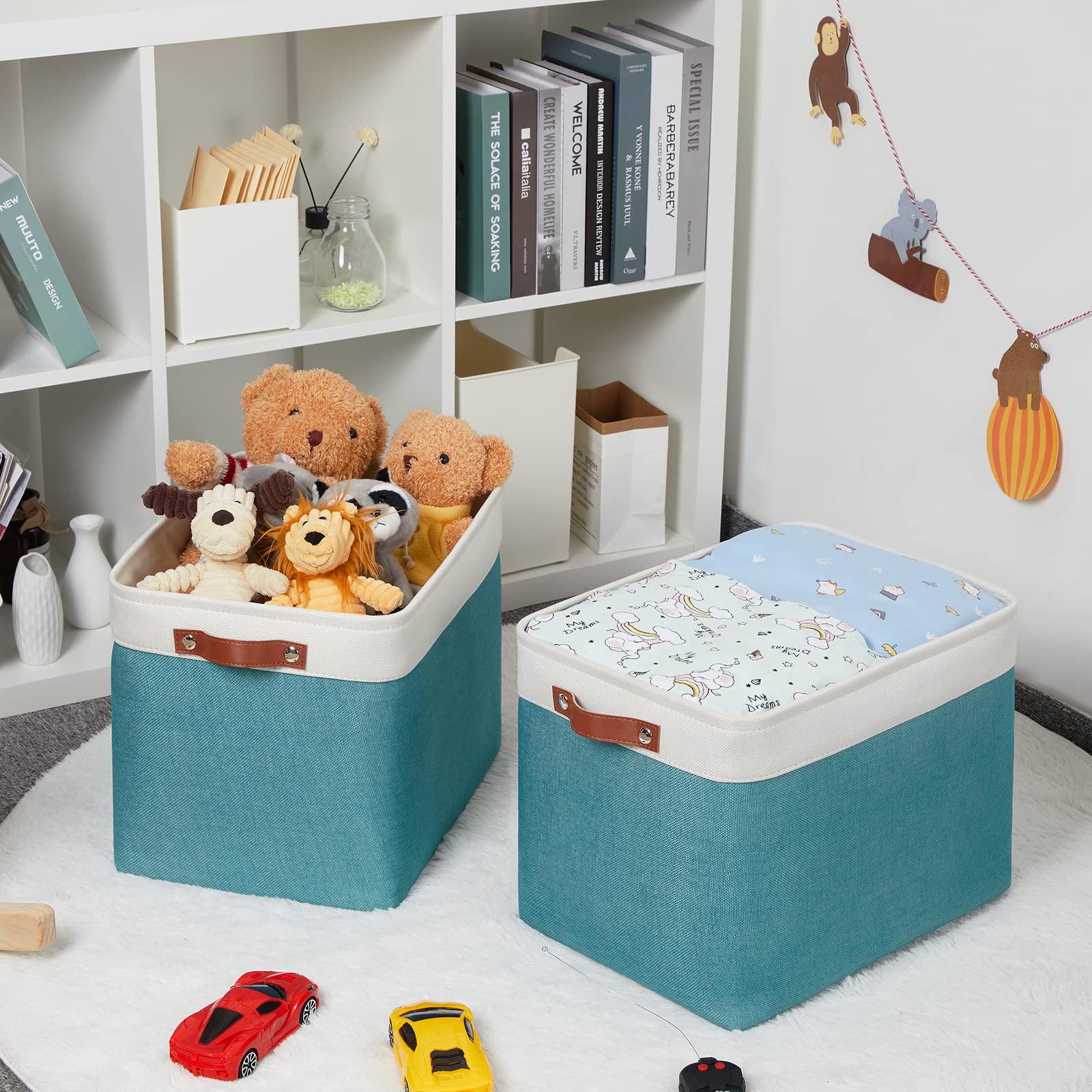 Extra Large Fabric Storage Bins [2 Pack] - 16