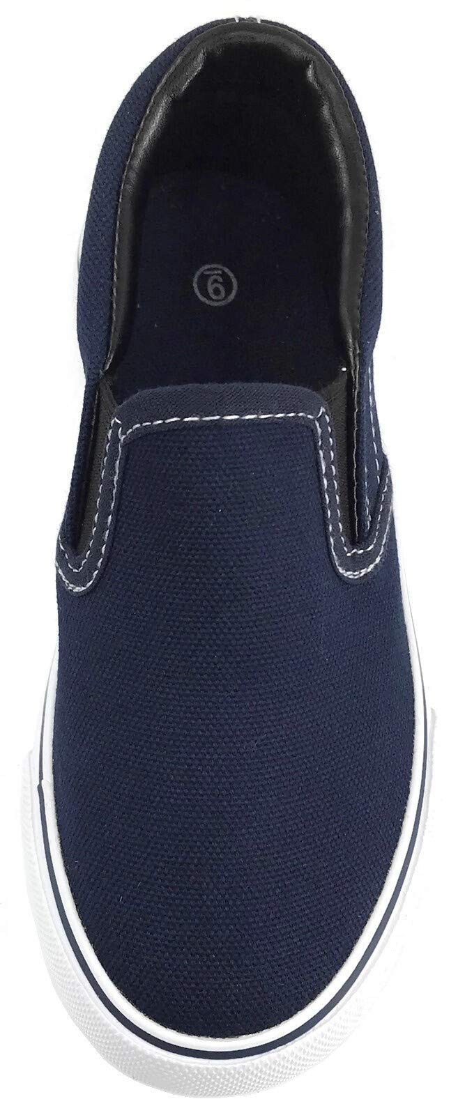 Kids Classic Slip-On Canvas Sneakers - Breathable Comfortable Casual Shoes for Boys & Girls - Perfect for School, Playground & Everyday Wear