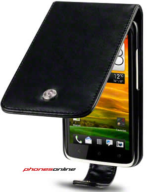 HTC One X Flip Cover Case - Premium PU Leather Protective Case with Magnetic Closure for HTC One X - Perfect for Work, Travel & Daily Use