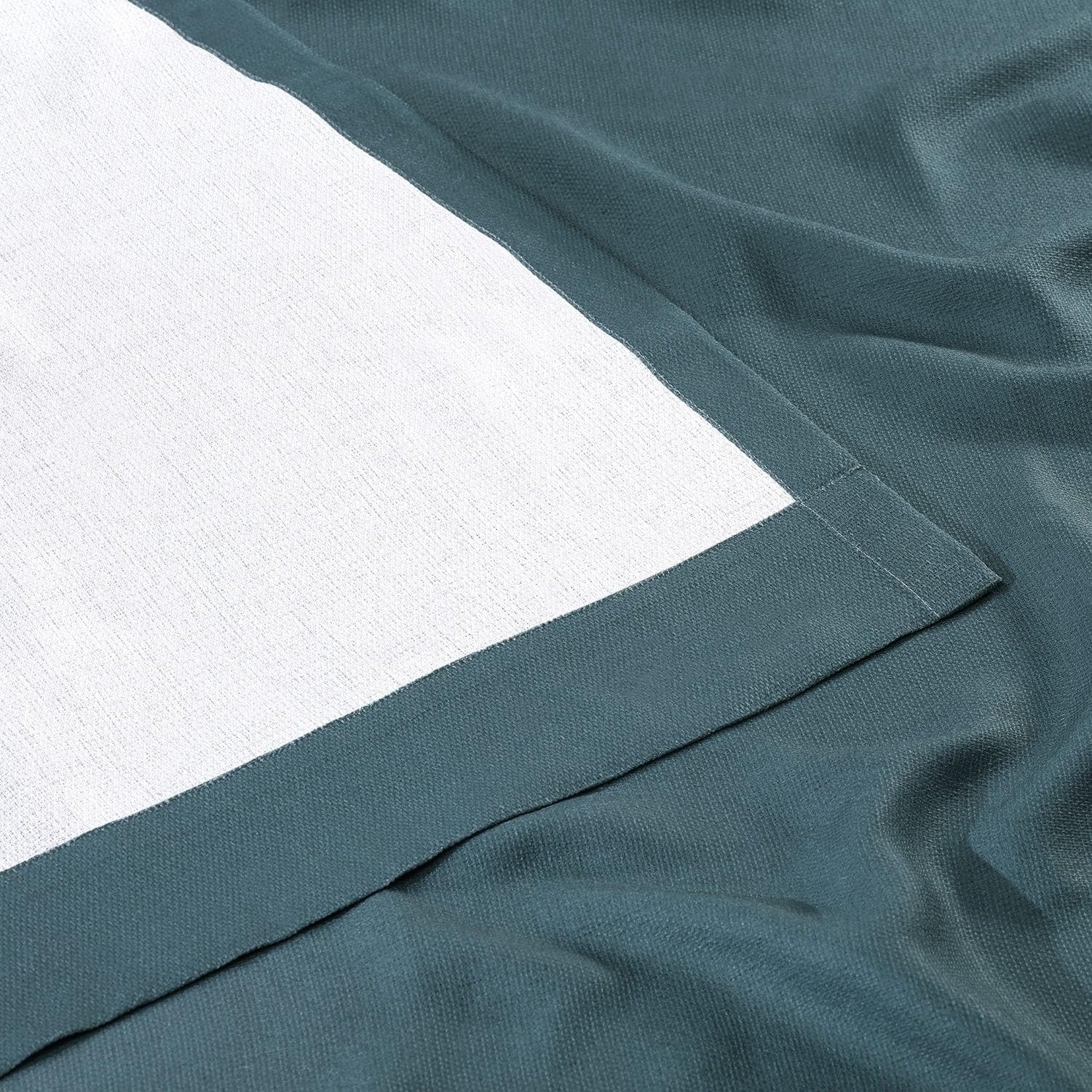 Aqua Abstract Ombre Faux Linen Curtains - Light Filtering Window Drapes for Living Room, Bedroom & Nursery - 84 Inch Length (Set of 2 Panels)