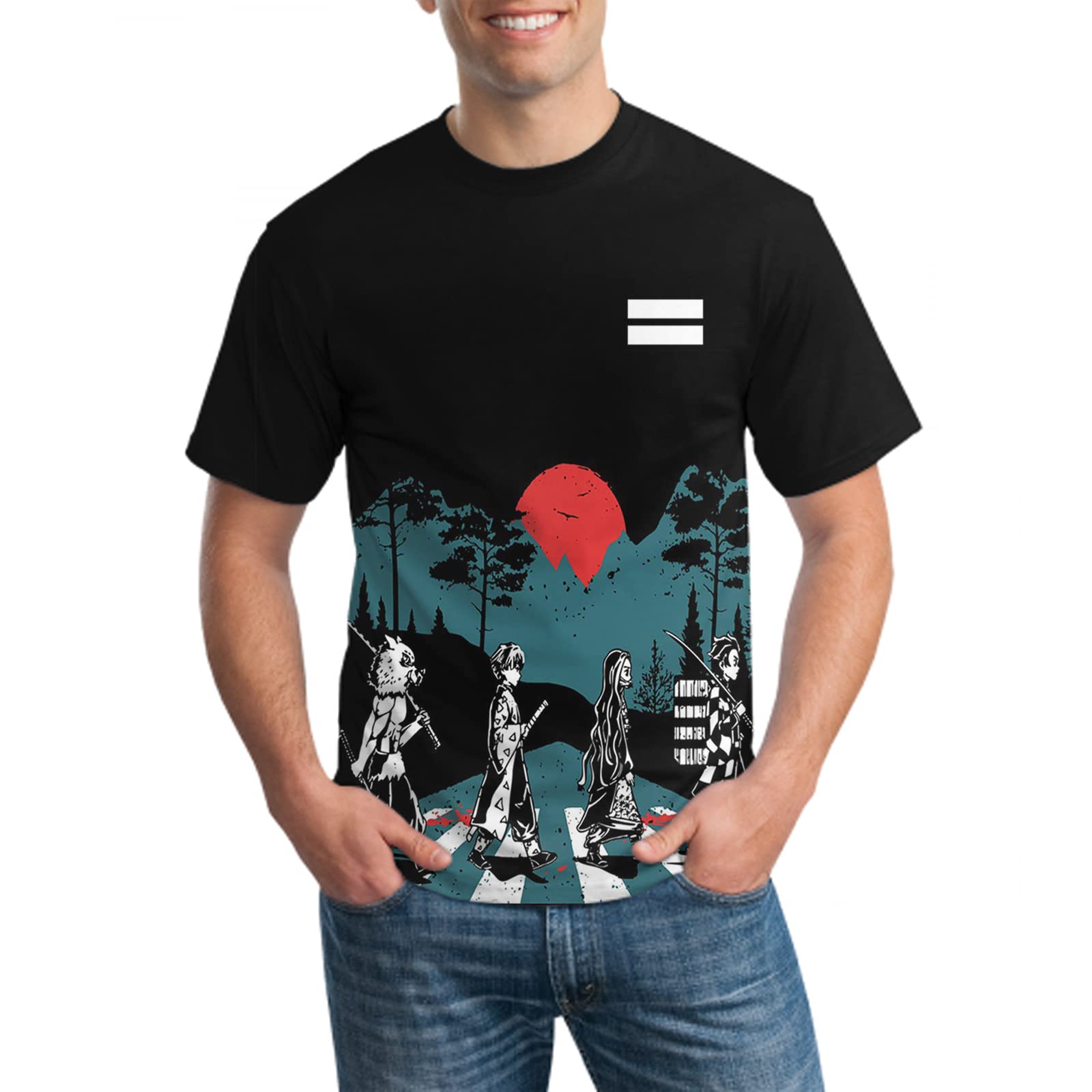 Unisex Anime Graphic T-Shirt - Athletic Fit Cartoon Print Tee for Men & Women | Casual Wear, Cosplay, Anime Conventions