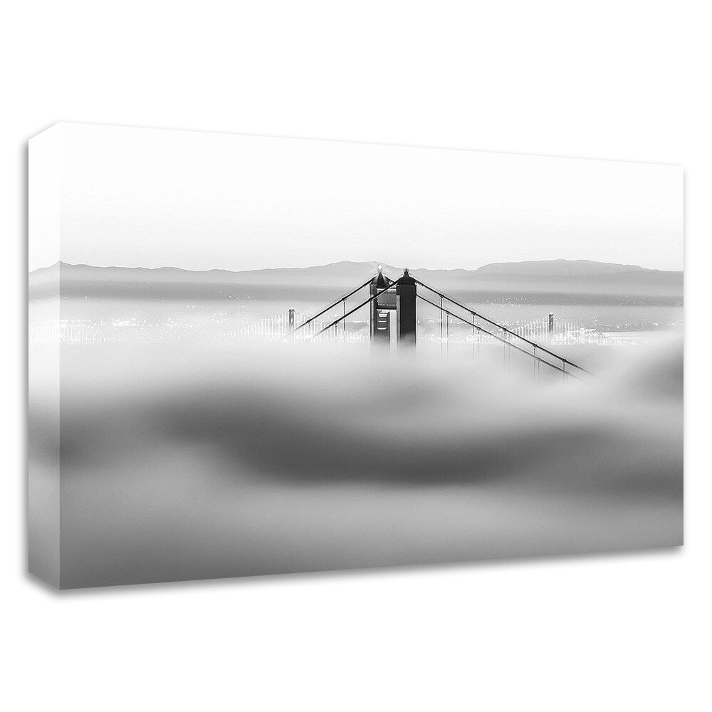 Across the Bay by Dave Gordon - Premium Canvas Wall Art Print - Ready to Hang - Perfect for Living Room, Bedroom & Office Decor