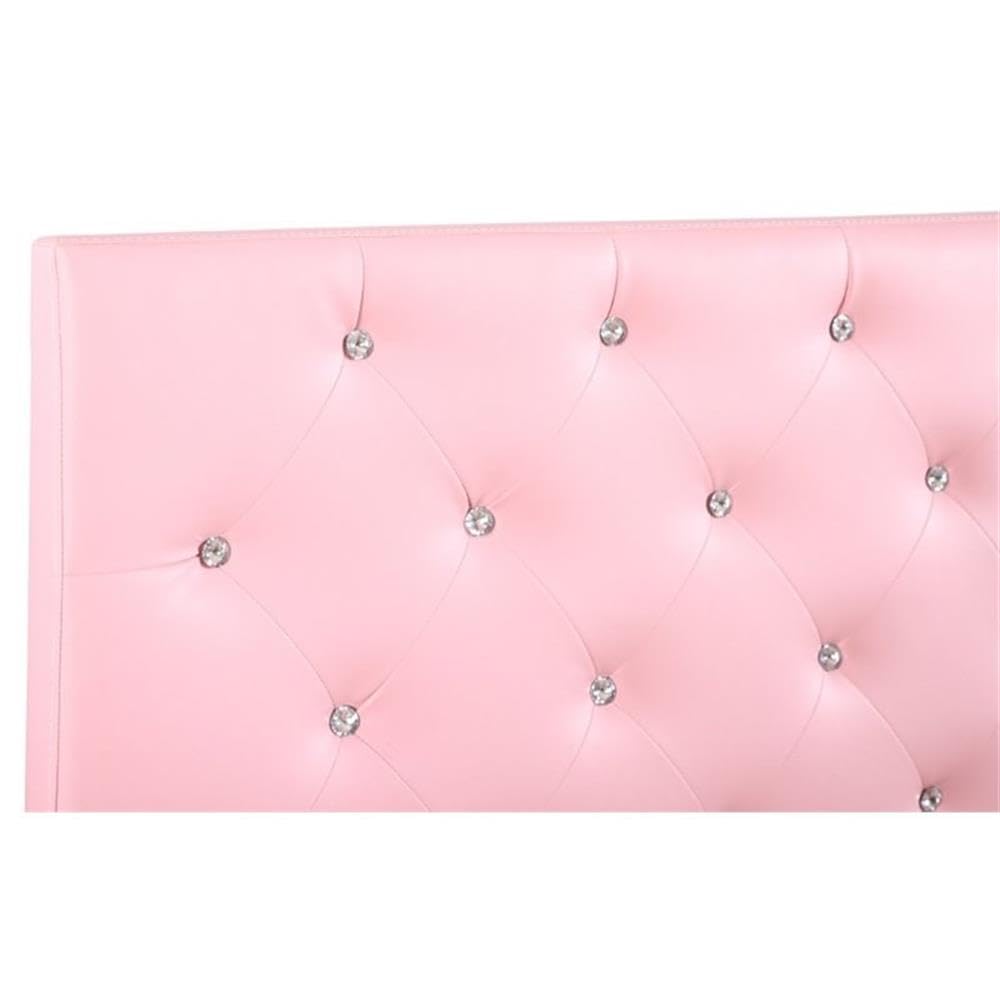 Glory Furniture Super Nova Faux Leather Upholstered Full Headboard in Pink - Luxurious Bedroom Decor for Modern Homes & Guest Rooms