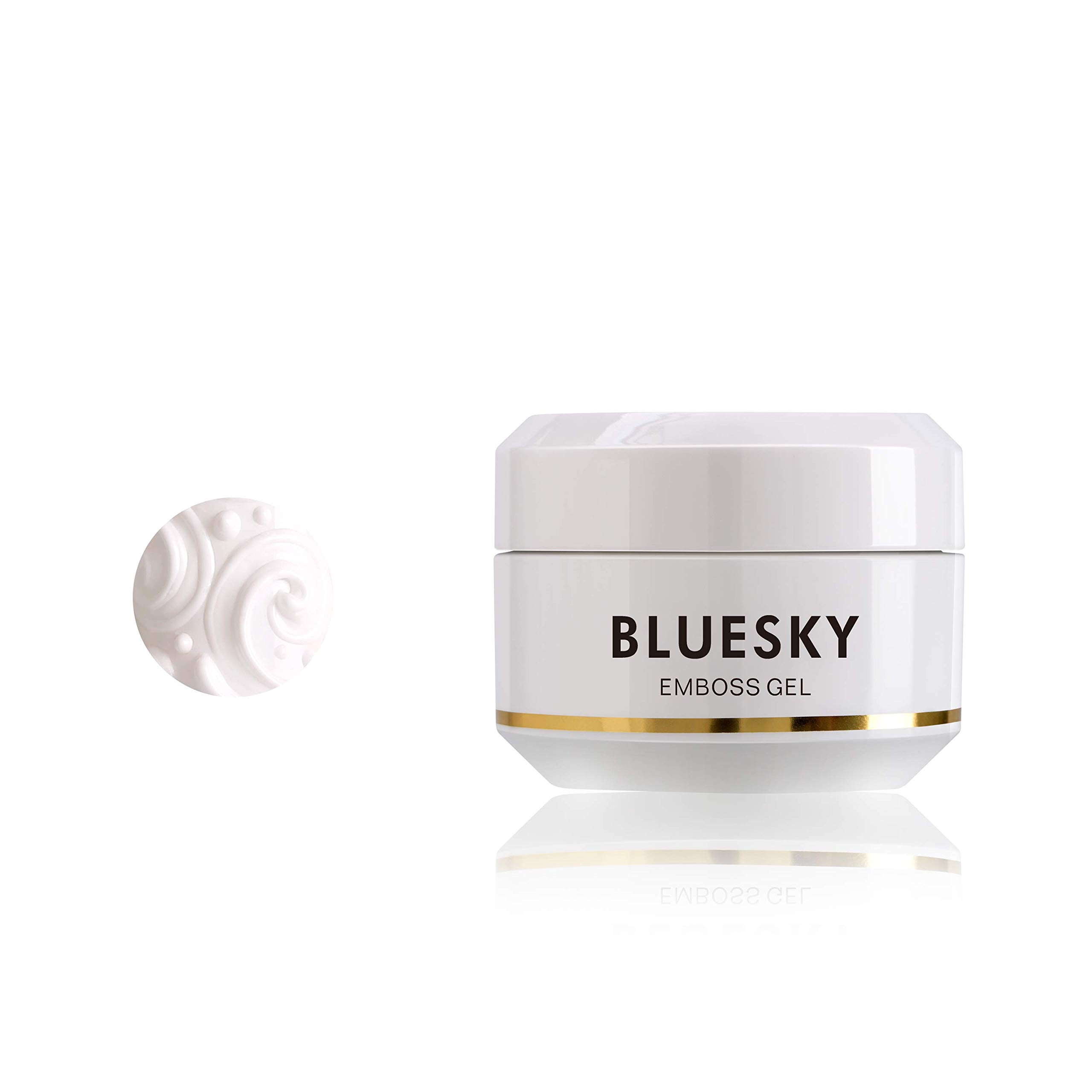 Bluesky UV Gel Emboss Carving Gel for Nail Art - White 02 (8ml) | Professional Nail Design & 3D Sculpting | Requires UV/LED Lamp Curing | Perfect for Salon, Home Manicure & Nail Art Enthusiasts