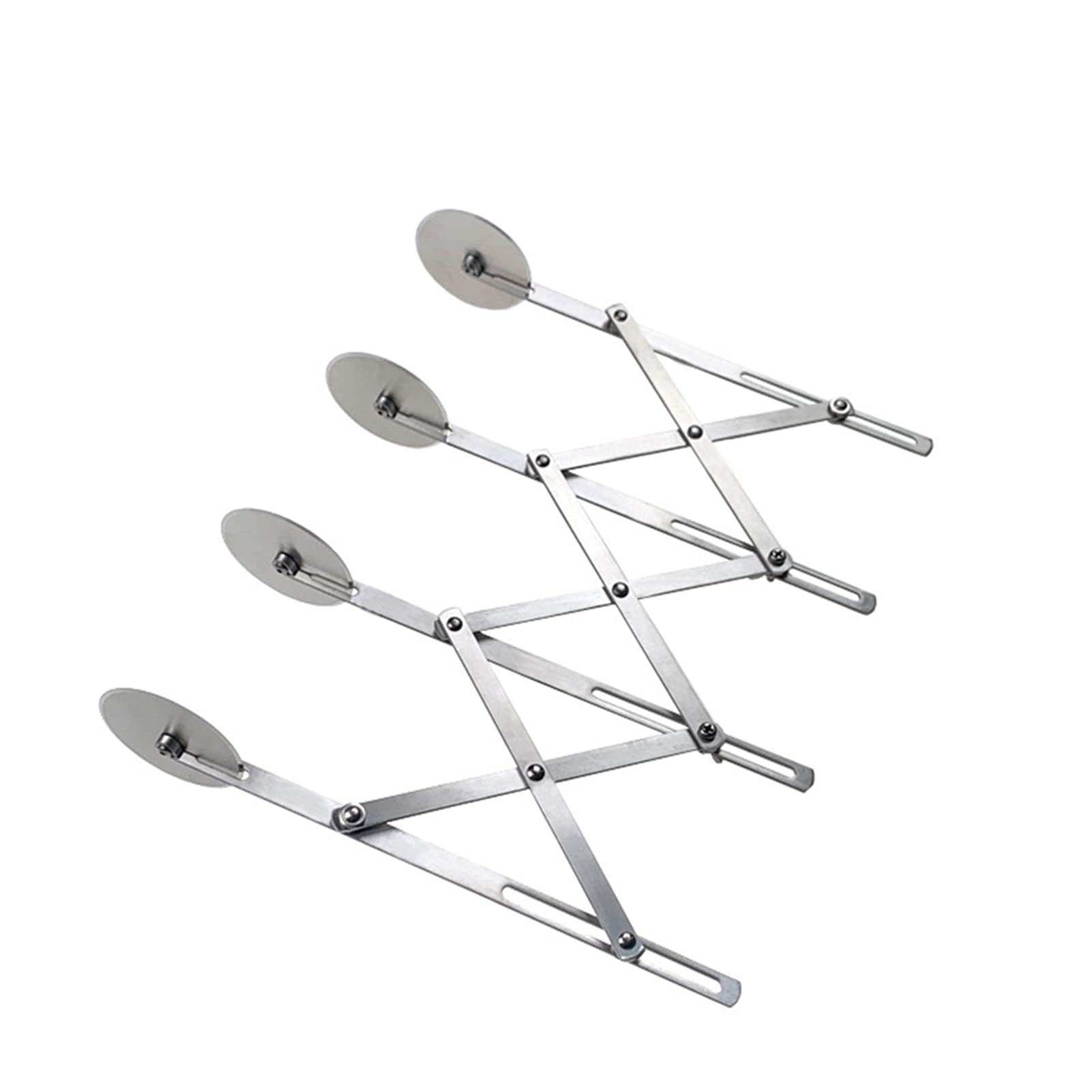 7-Wheel Stainless Steel Pizza Cutter - Expandable Pie Crust Roller & Slicer - Dishwasher Safe Baking Tool for Home, Restaurant & Bakery - Perfect for Cutting Pizzas, Pies, Pastries & Dough