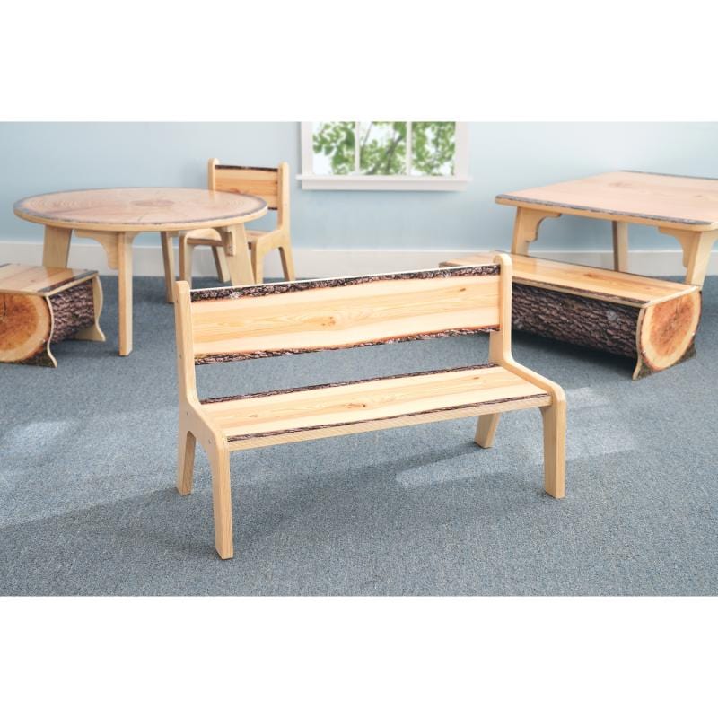 Handcrafted Live Edge Wood Bench - 10 Inch Height, Natural Wood Finish - Perfect for Entryway, Living Room, or Garden Decor