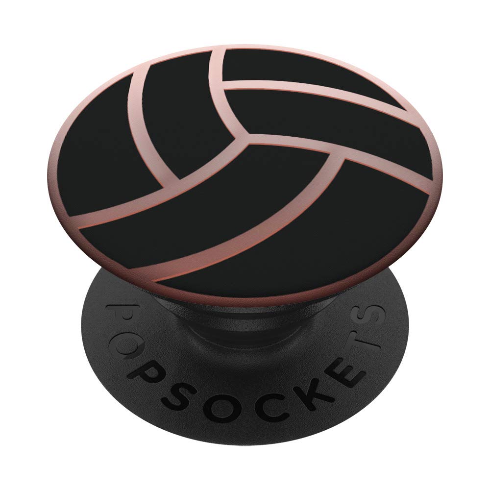 Golden Rose Pink Volleyball Design Swappable PopGrip for iPhone & Samsung - Perfect for Sports Fans, Volleyball Players & Phone Grip Lovers