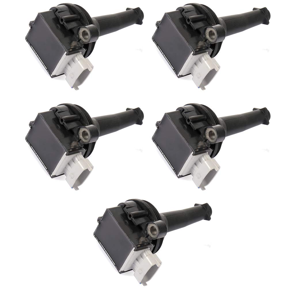 5-Pack Ignition Coil Replacement for Volvo C30 C70 S40 S60 V50 V70 XC70 2004-2016 - Compatible with OE UF517 C1721 - Improve Engine Performance & Fuel Efficiency