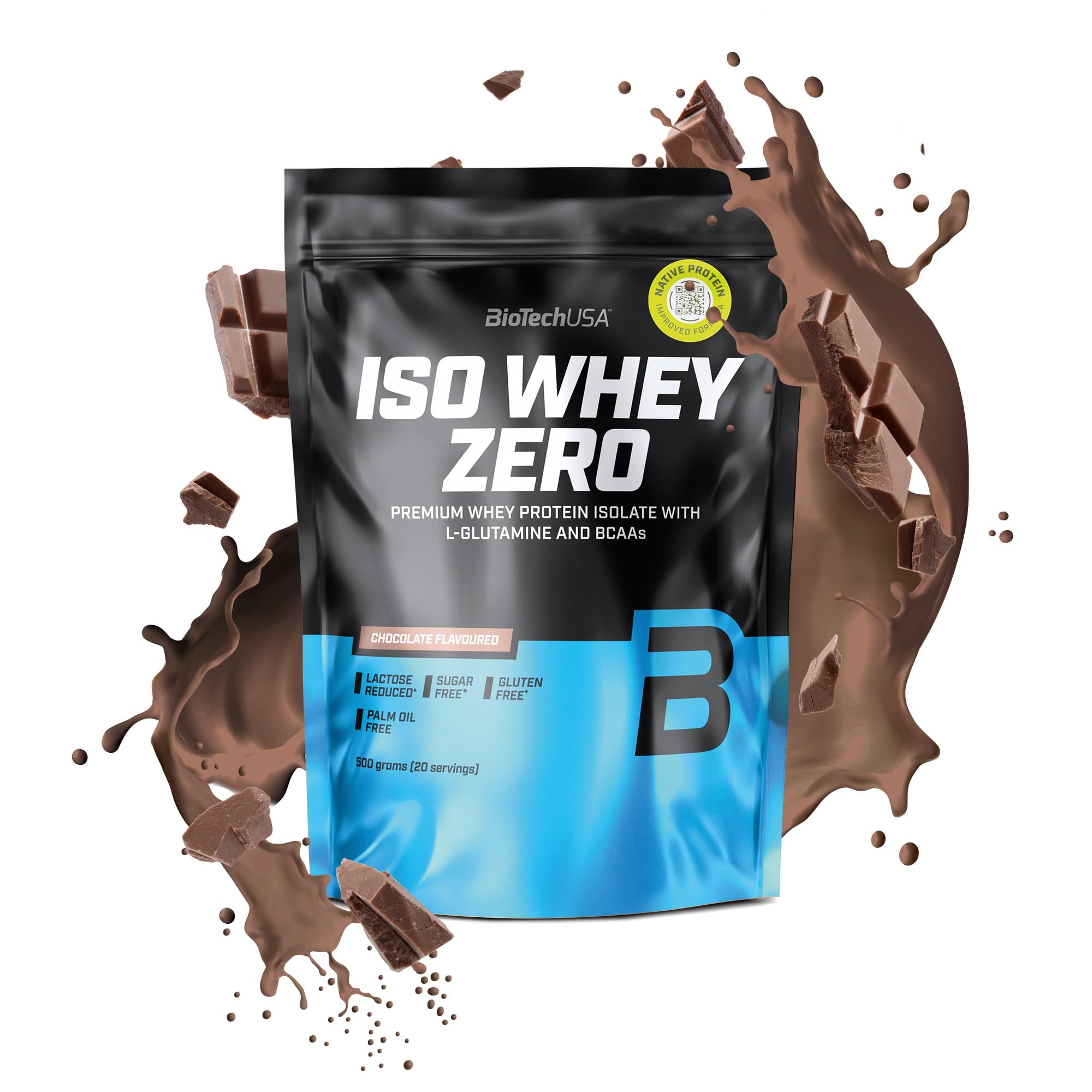 BioTechUSA Iso Whey Zero 500g - Premium Whey Protein Isolate Powder for Muscle Growth & Recovery - Ideal for Post-Workout, Weight Loss & Fitness Enthusiasts
