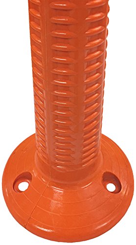 30 Inch Spring Post with Reflectors & 8.25 Inch Base - 3/4 Inch Sign & Flag Top Hole - Safety Orange (6 Pack) - Perfect for Road Safety, Construction Zones & Parking Lot Markers