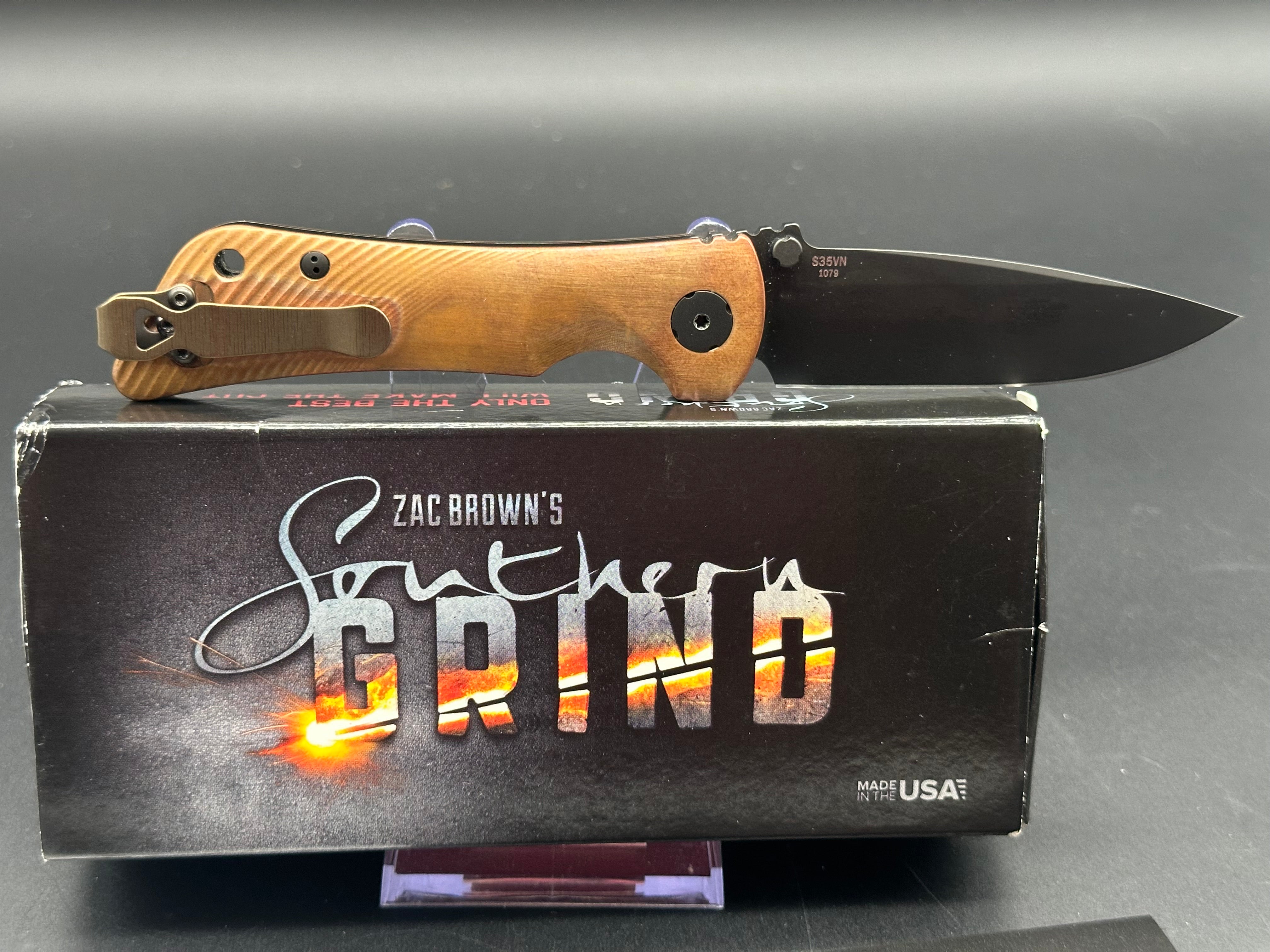 Southern Grind Spider Monkey Drop Point Knife - Black Blade & Copper Handle for Outdoor Camping, Hunting, and Survival Gear