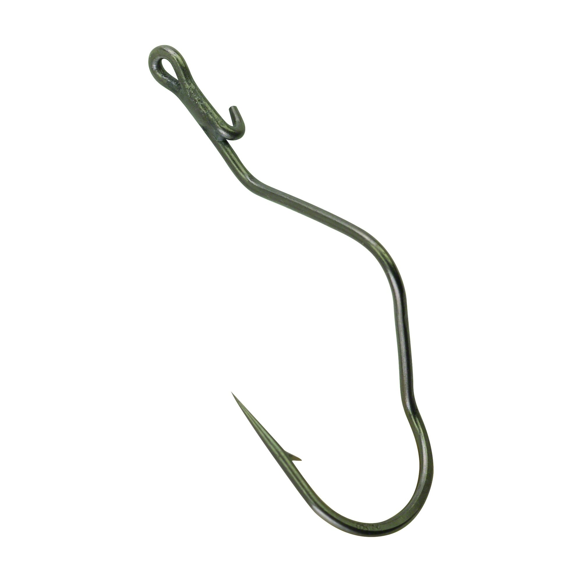 Fusion19 Slow-Turn Fishing Hooks - Smoke Satin Finish (4 Pack) - Perfect for Bass, Trout, and Saltwater Fishing