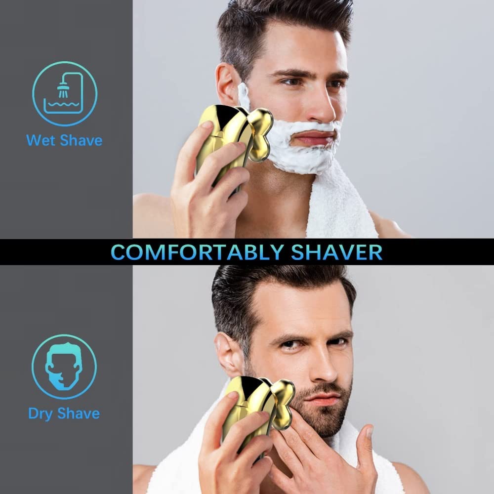 5-in-1 Electric Razor for Men - Waterproof Head Shaver & Beard Trimmer Kit for Bald Men - Perfect for Travel, Home & Gym Use
