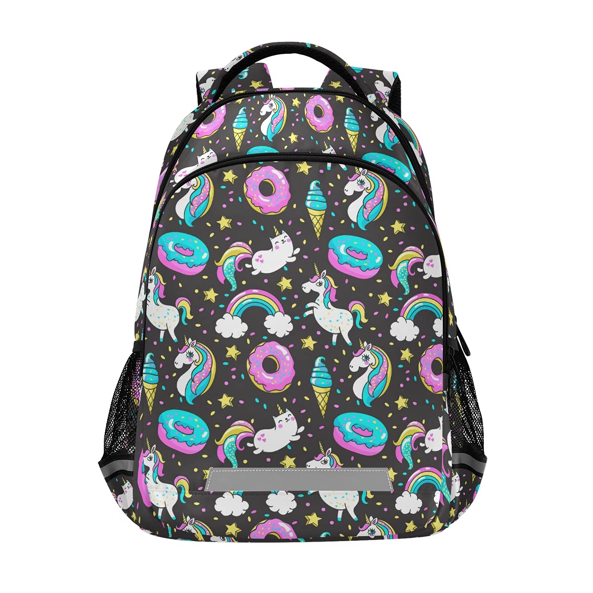 **MNSRUU Rainbow Unicorn Laptop Backpack with Chest Strap - Durable School & Travel Backpack for Boys & Girls - Perfect for Hiking, College & Daily Use**