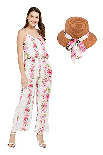 Pink White Hibiscus Vine + Hat