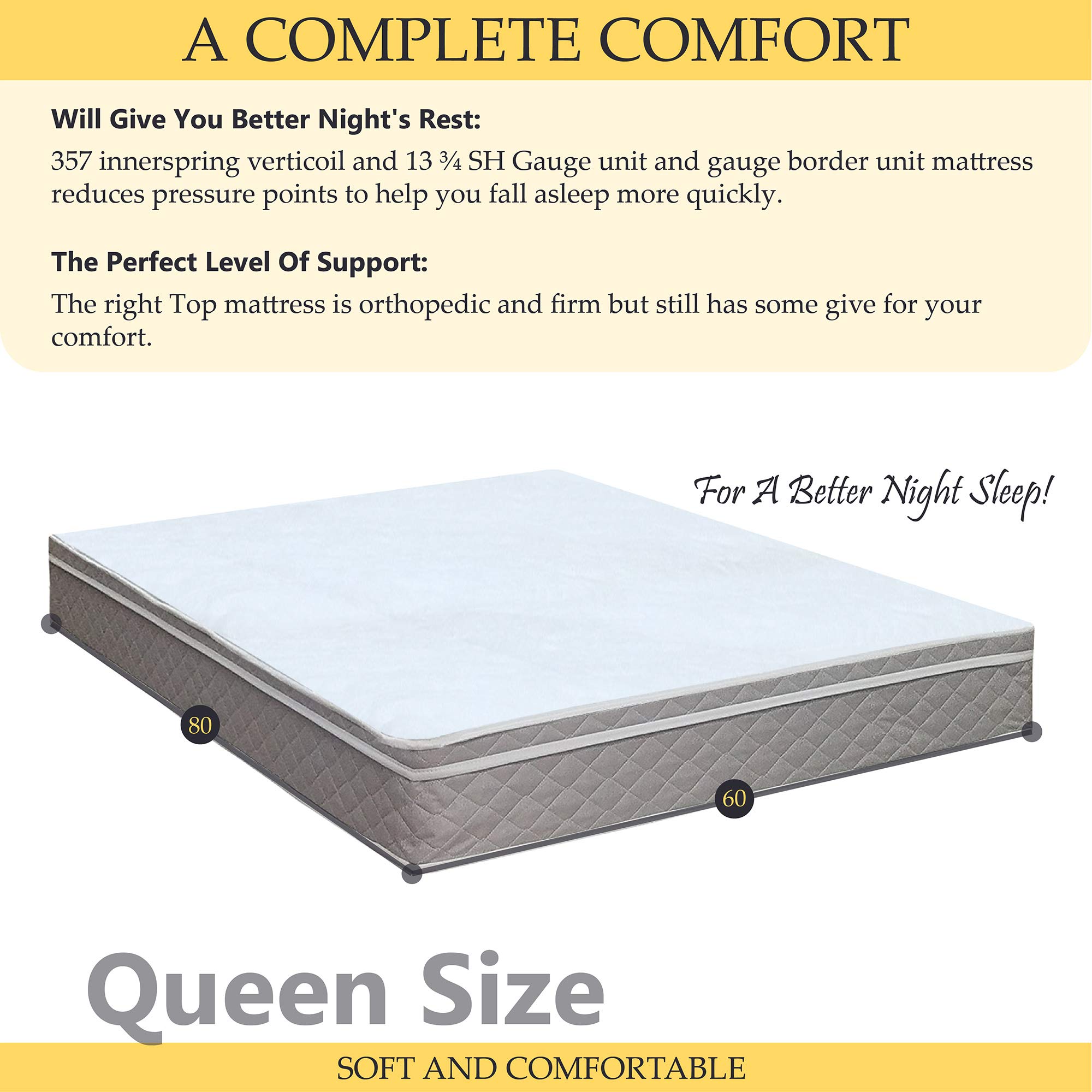 Mayton 10-Inch Medium Plush Eurotop Pillowtop Innerspring Mattress with 8