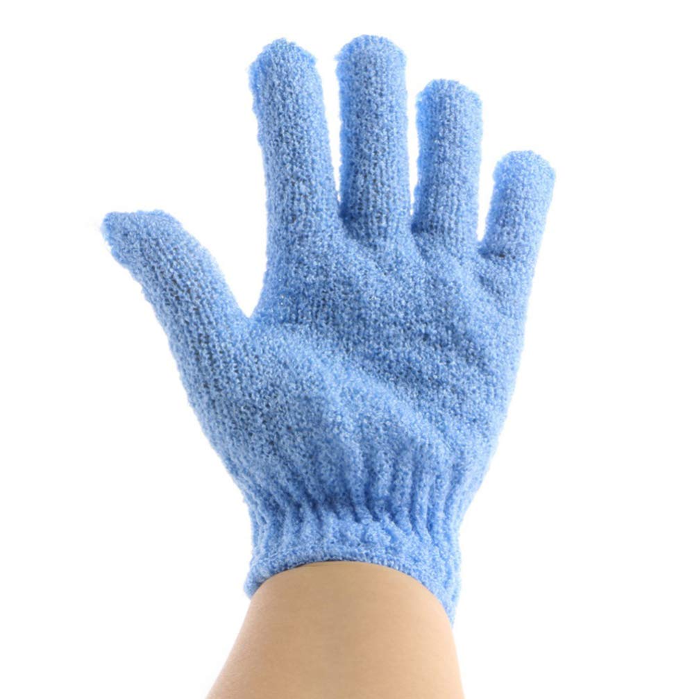 Ciieeo Exfoliating Bath Gloves - 4 Pairs Body Scrubber Mitts for Dead Skin Removal, Spa & Shower | Soft Washcloths for Back Massage & Skin Renewal | Perfect for Home Spa Day, Gift Sets & Bathroom Essentials (Random Colors)