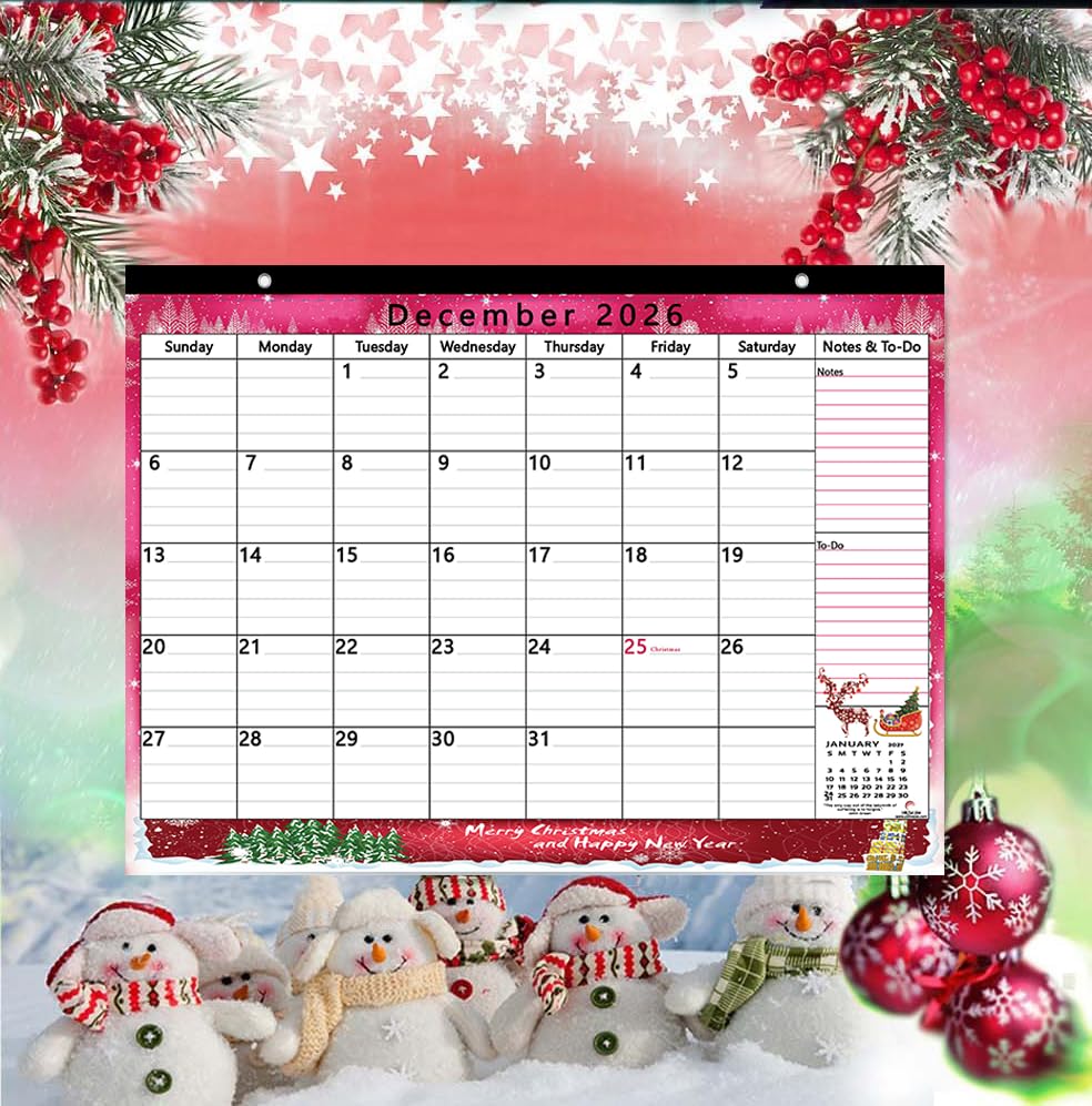 2025-2026 Magnetic Refrigerator Calendar - 17x12 Inch Large Monthly Planner for Fridge, January 2025 to December 2026 (24 Months) - Perfect for Home, Office & Kitchen Organization & Scheduling
